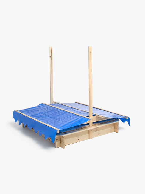 Woodlii Sandkasten mit Dach und Bank, Natur