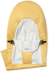 BabyBjörn Balance Soft Stoffsitz für Babywippe Cotton/Jersey, Gelb/Grau
