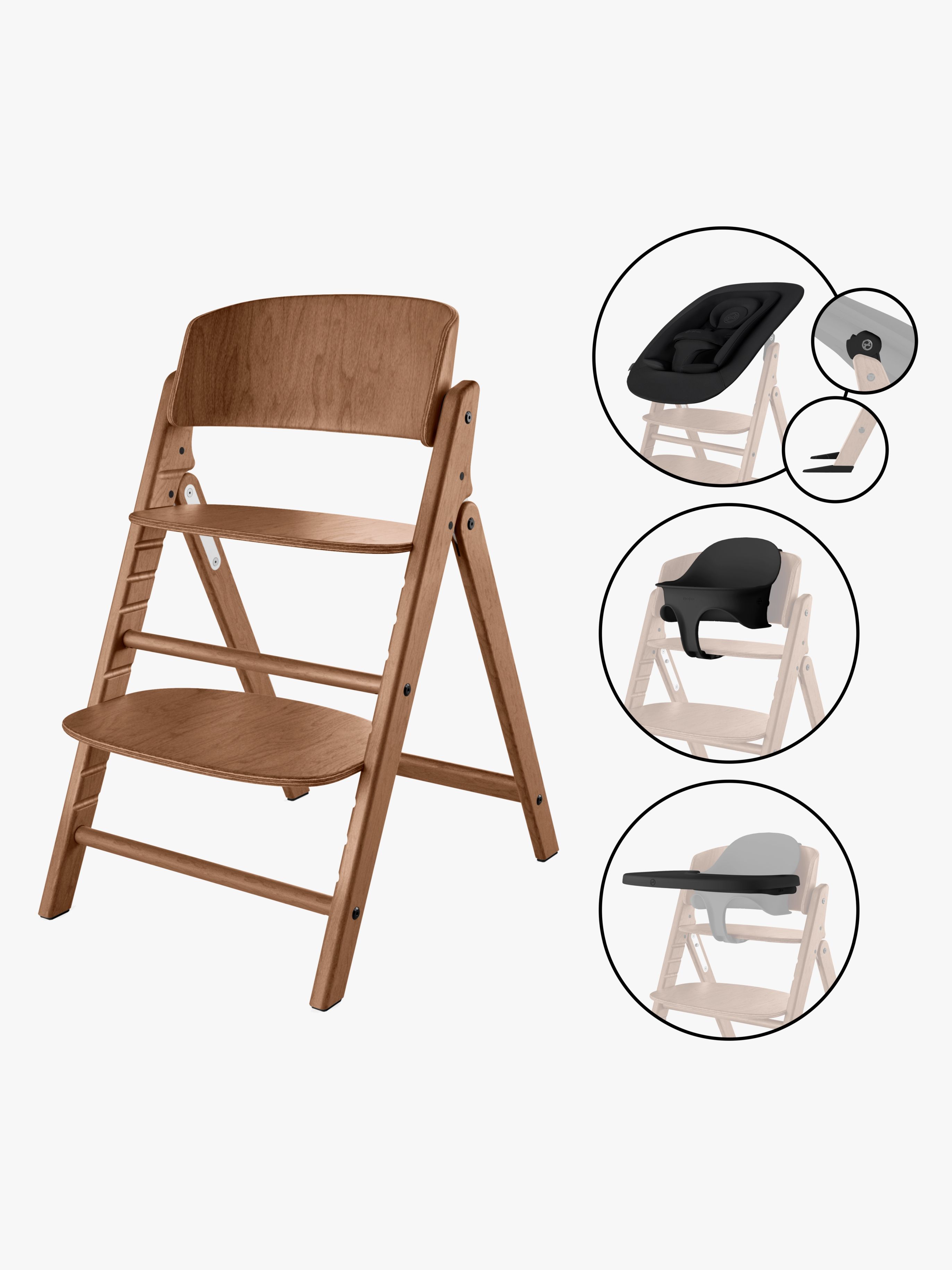 Click & Fold Hochstuhl 4-in-1, All Natural Dark