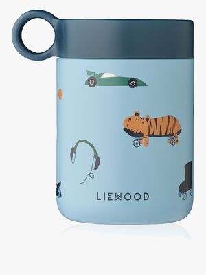 LIEWOOD Kiani Gemusterter Thermobehälter, Fun/Beach Blue