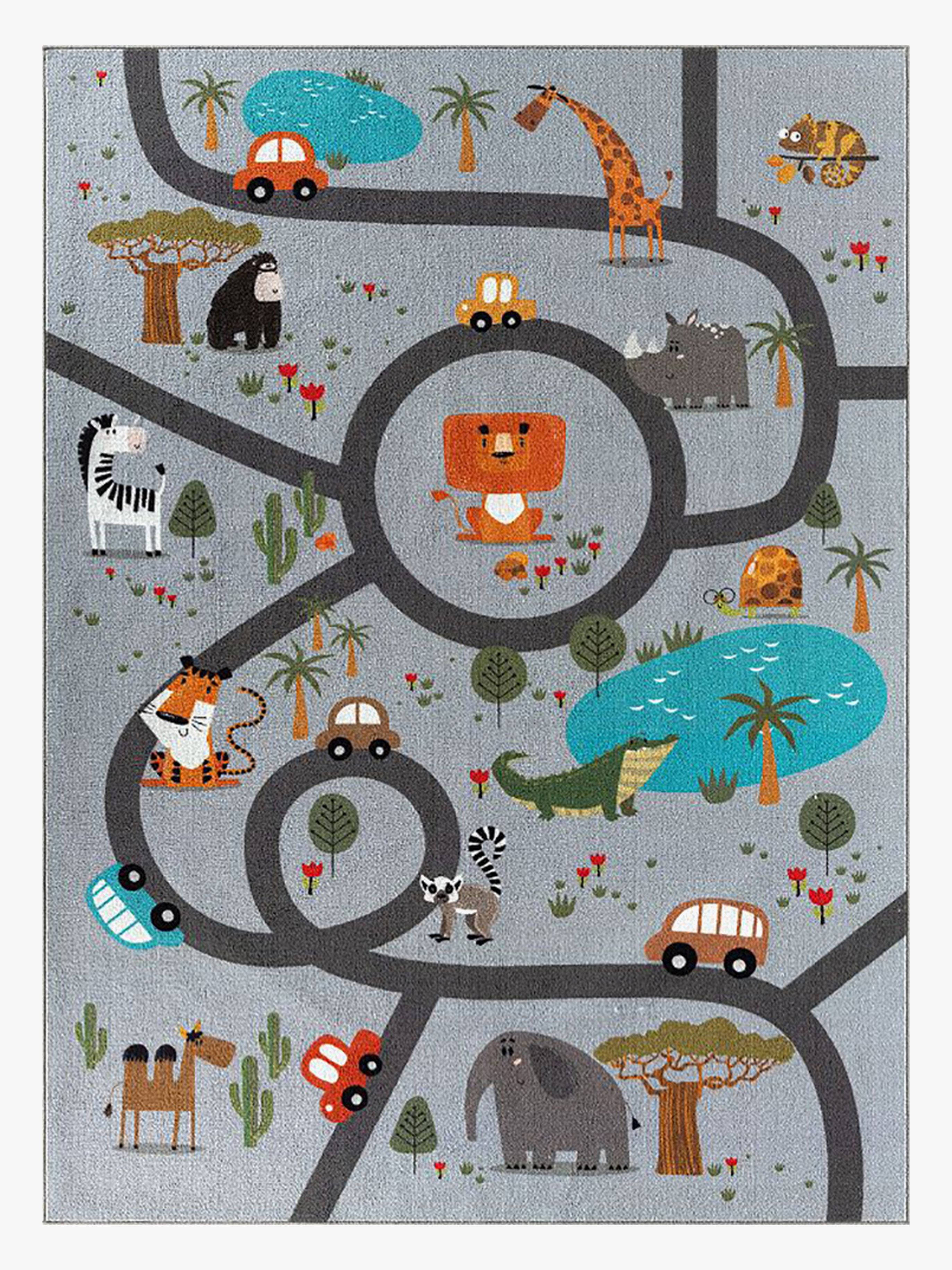 KMCarpets Animal Teppich 120 x 160 cm, Grau