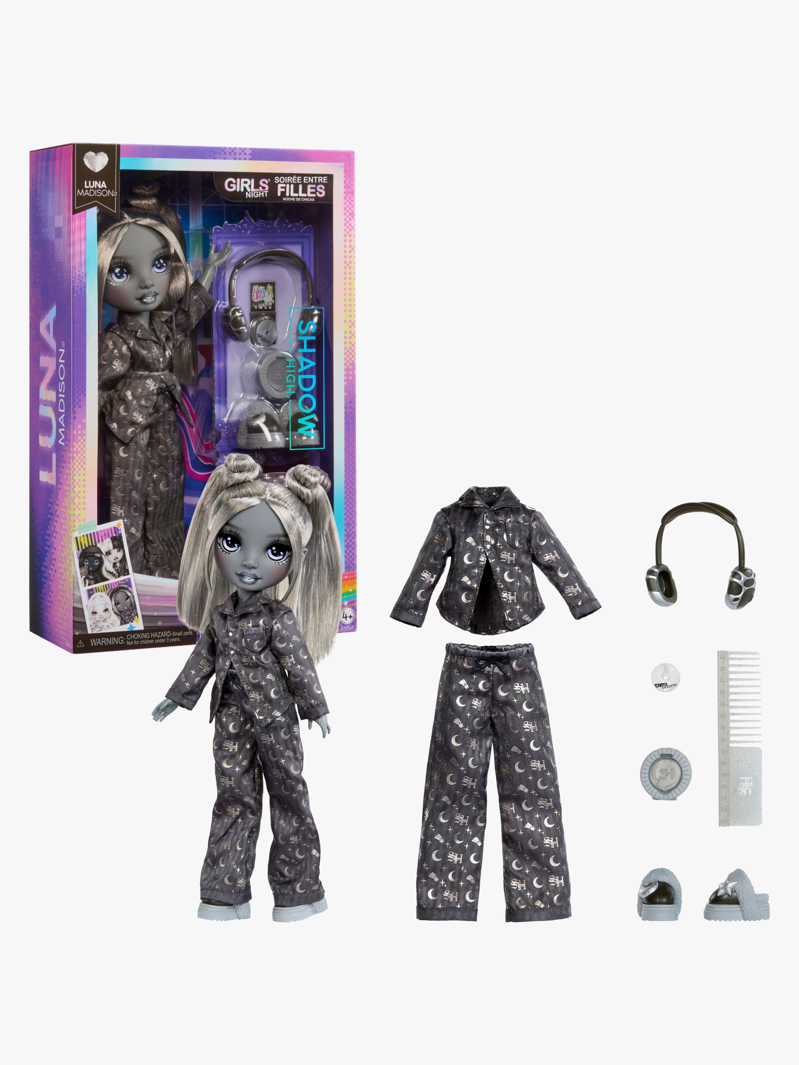 Shadow High Modepuppe Girls Night Luna, Graue Haare