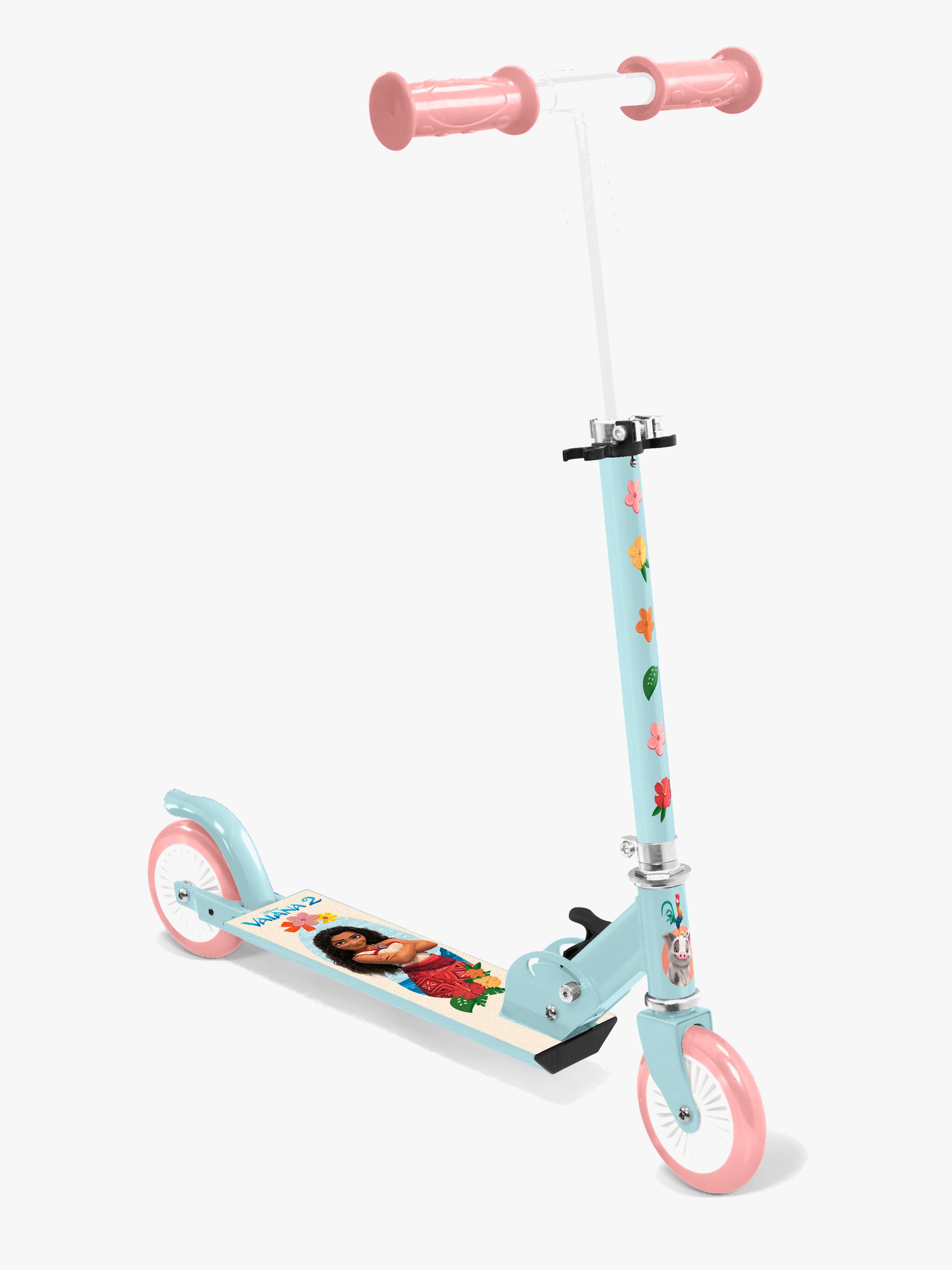 Stamp Vaiana Klappbarer Tretroller, Blau / Pink