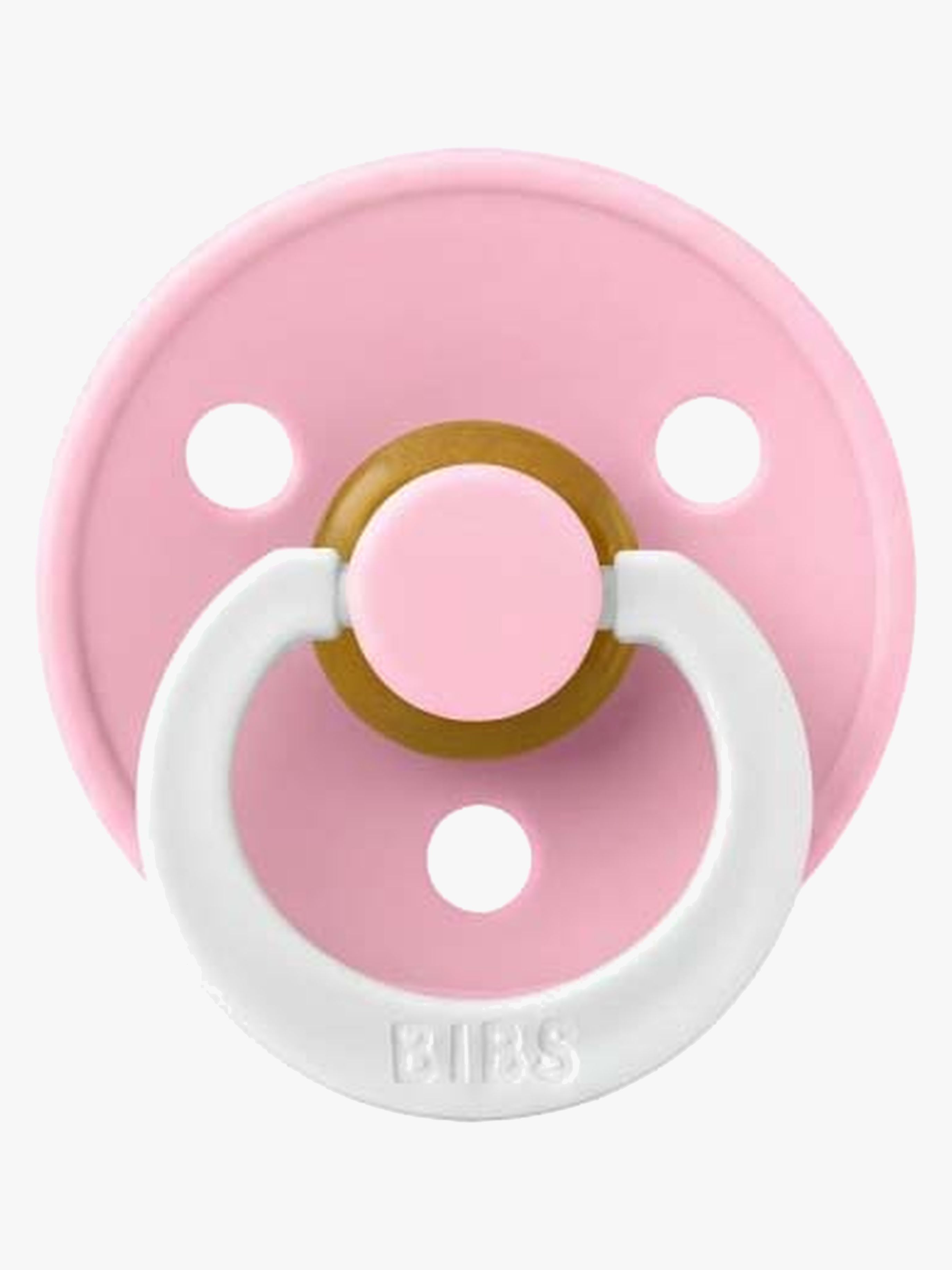 BIBS Colour Schnuller Latex Gr. 2, Baby Pink GLOW