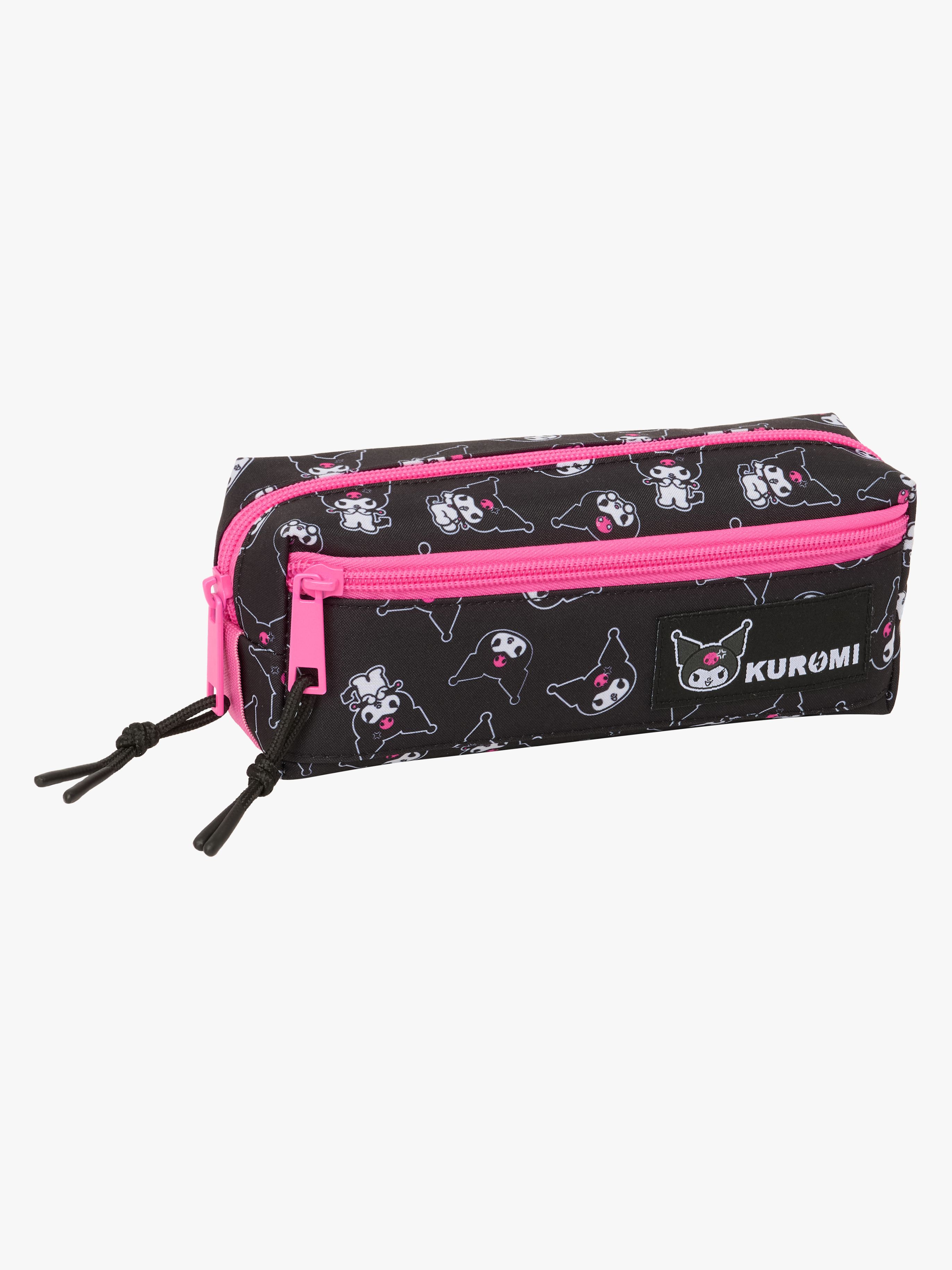 Hello Kitty Kuromi Dreifach-Federmäppchen, Rosa-schwarz