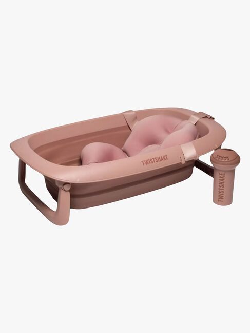Twistshake Limited Edition Badewanne inkl. Badestütze & Duschkanne, Faded Pink