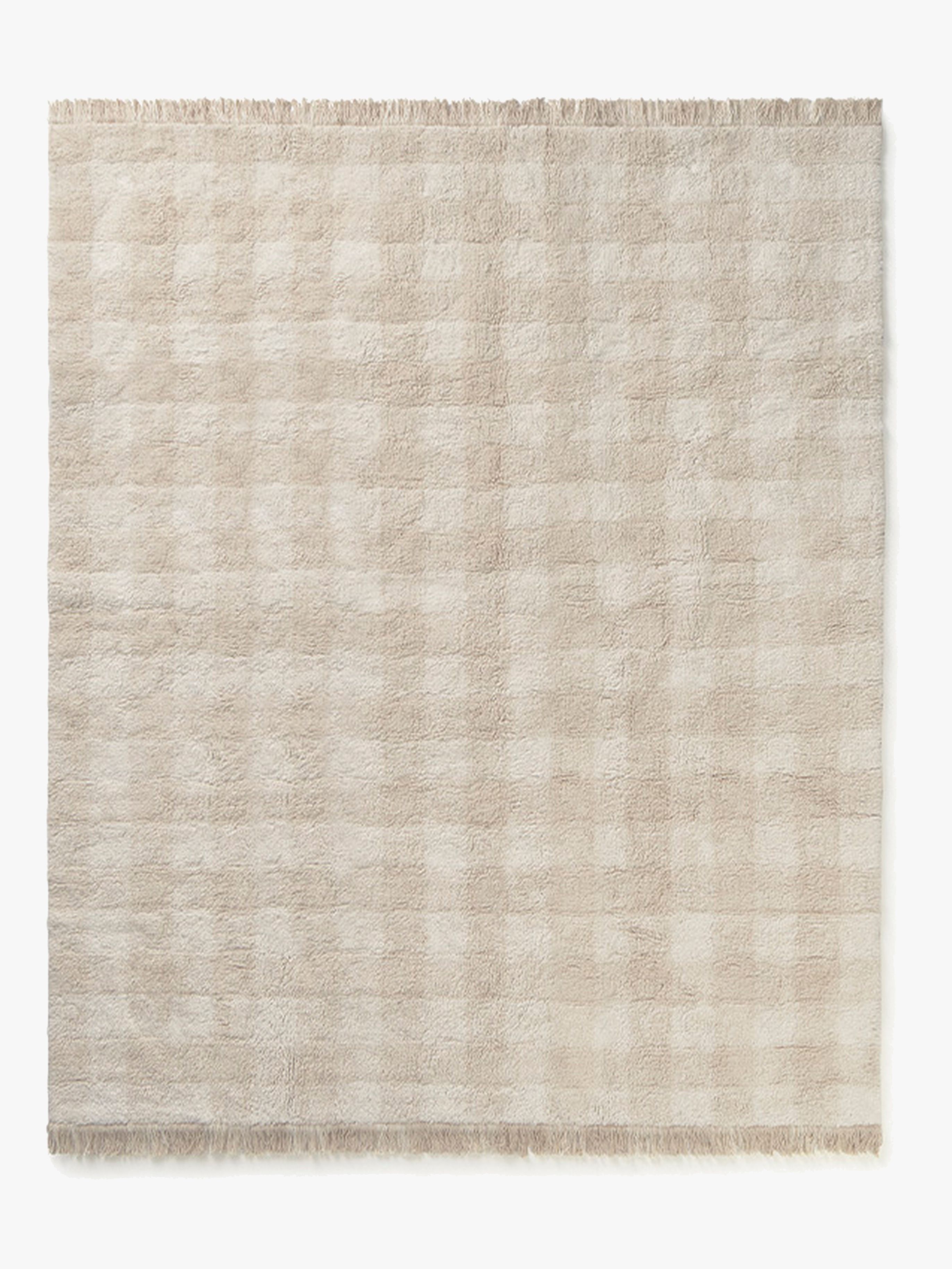 Lorena Canals Waschbarer Vichy Teppich 150x180 cm, Ivory