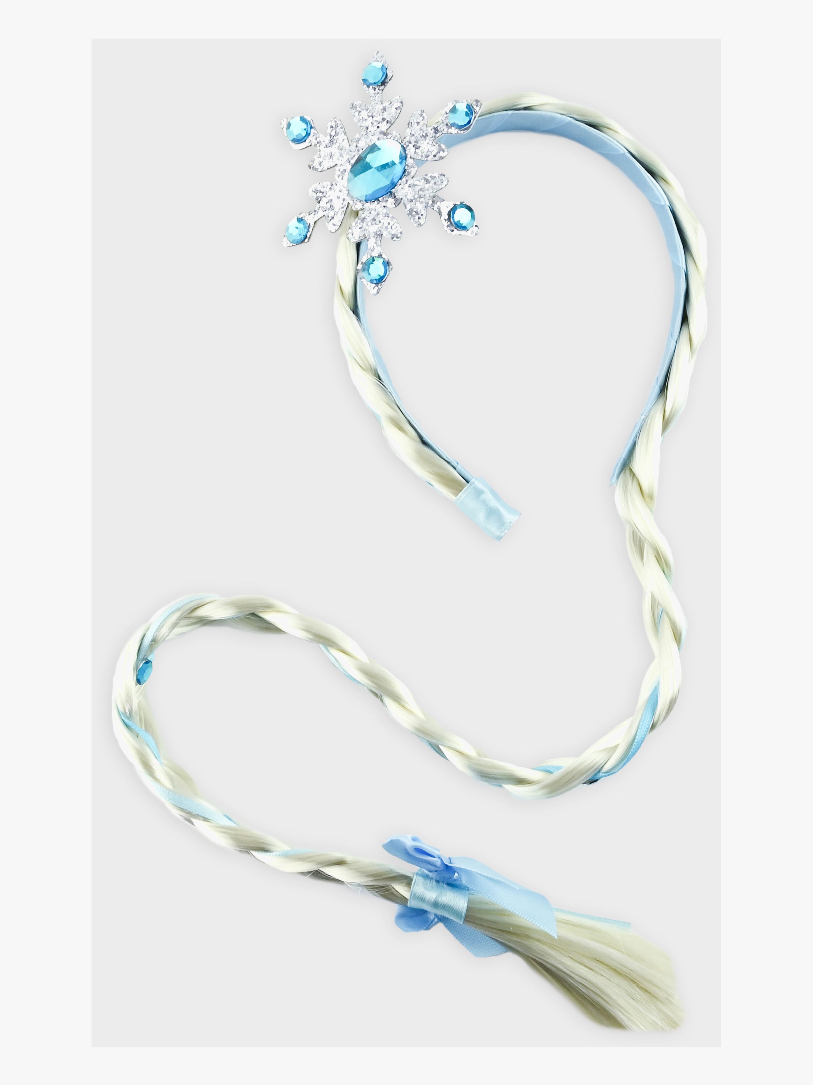 Kostüm Eisprinzessin Diadem mit Zopf 70 cm