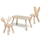 Minitude Nordic Tisch Oval mit Stühlen, Kaninchen & Elch
