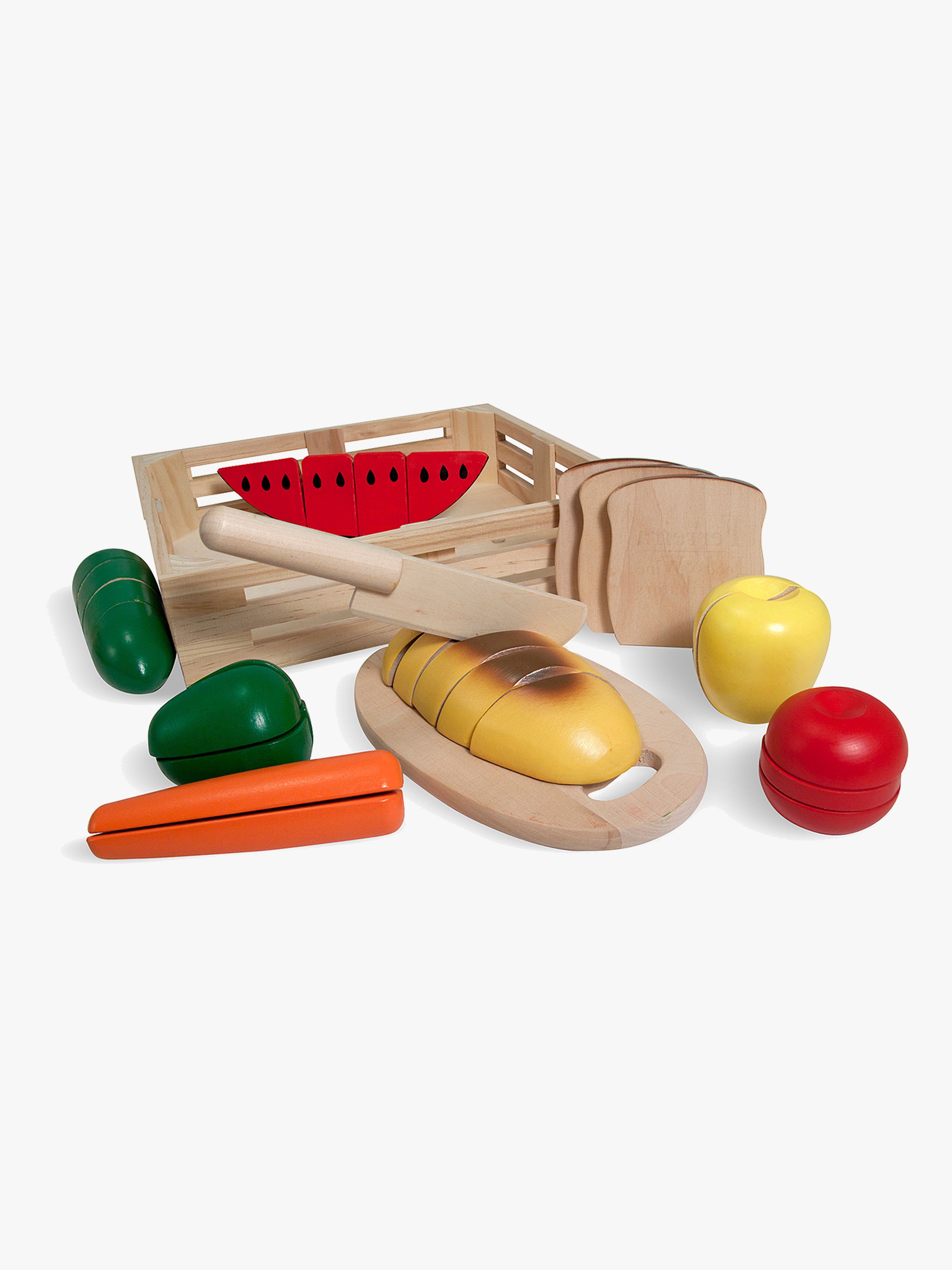 Spielzeuglebensmittel mit Messer & Schneidebrett 25 Teile
