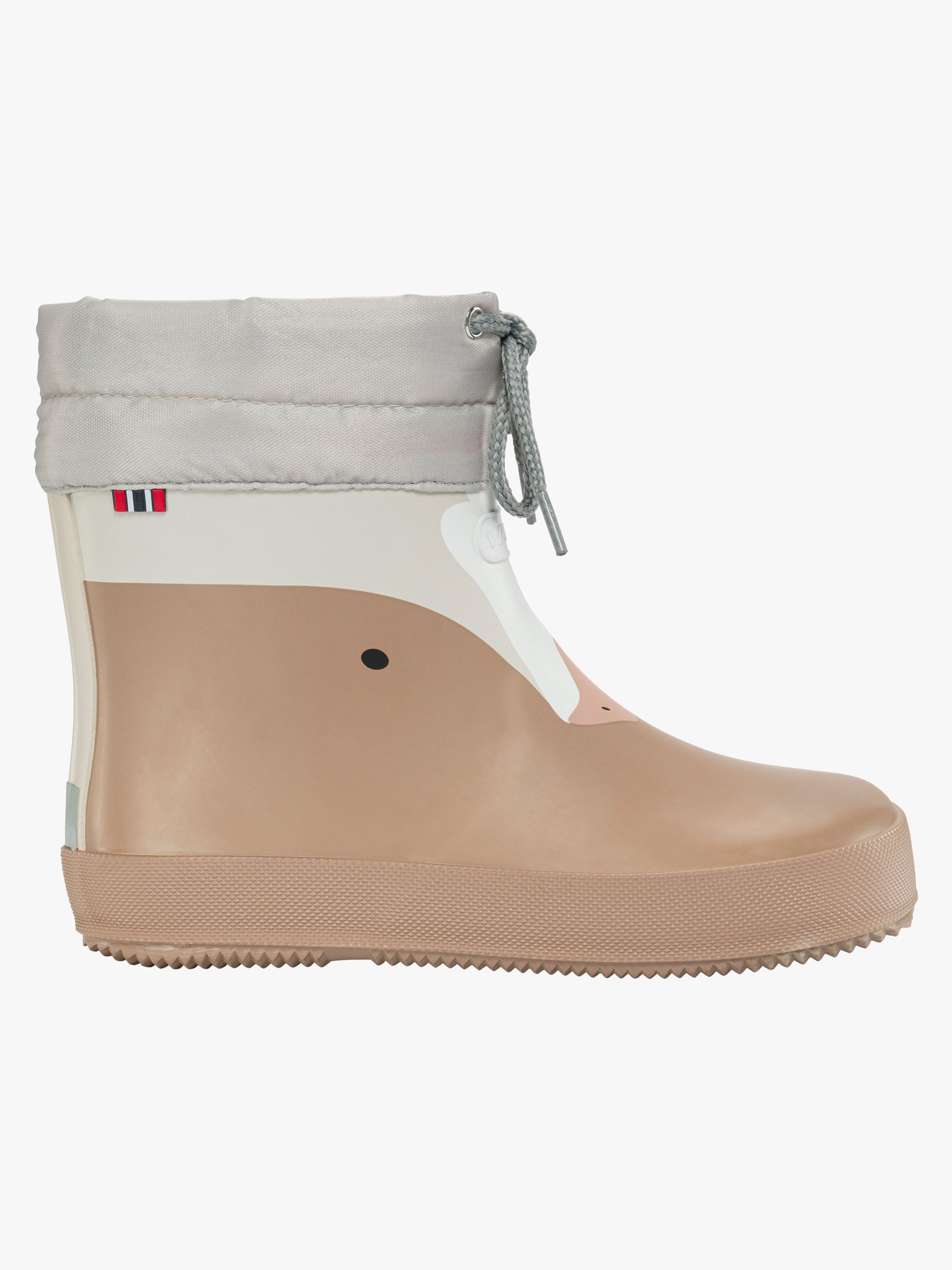 Viking Alv Paw Print Barefoot Gummistiefel, Beige, 29, Kindergummistiefel, Kinderstiefel, Gummistiefel kinder, Kids