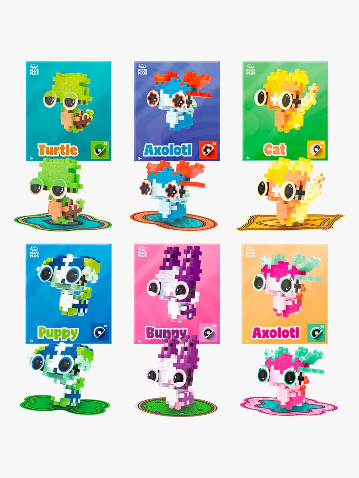 Plus Plus Bausatz Tiere 6er-Pack