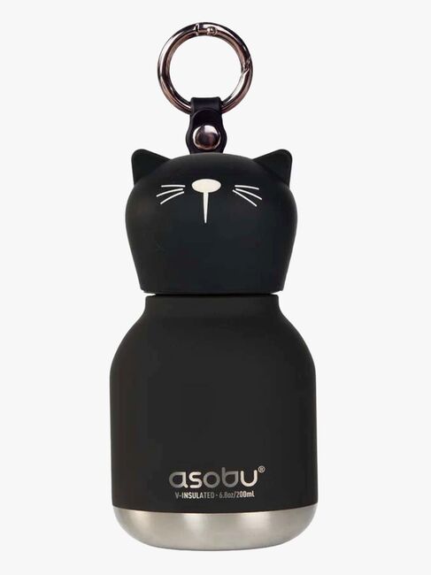 Asobu Bestie Mini Wasserflasche Katze, Schwarz/Weiß IBV44-BLACKCAT-4840_1.jpg