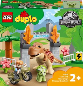 LEGO DUPLO Jurassic World 10939  Ausbruch des T. Rex und Triceratops