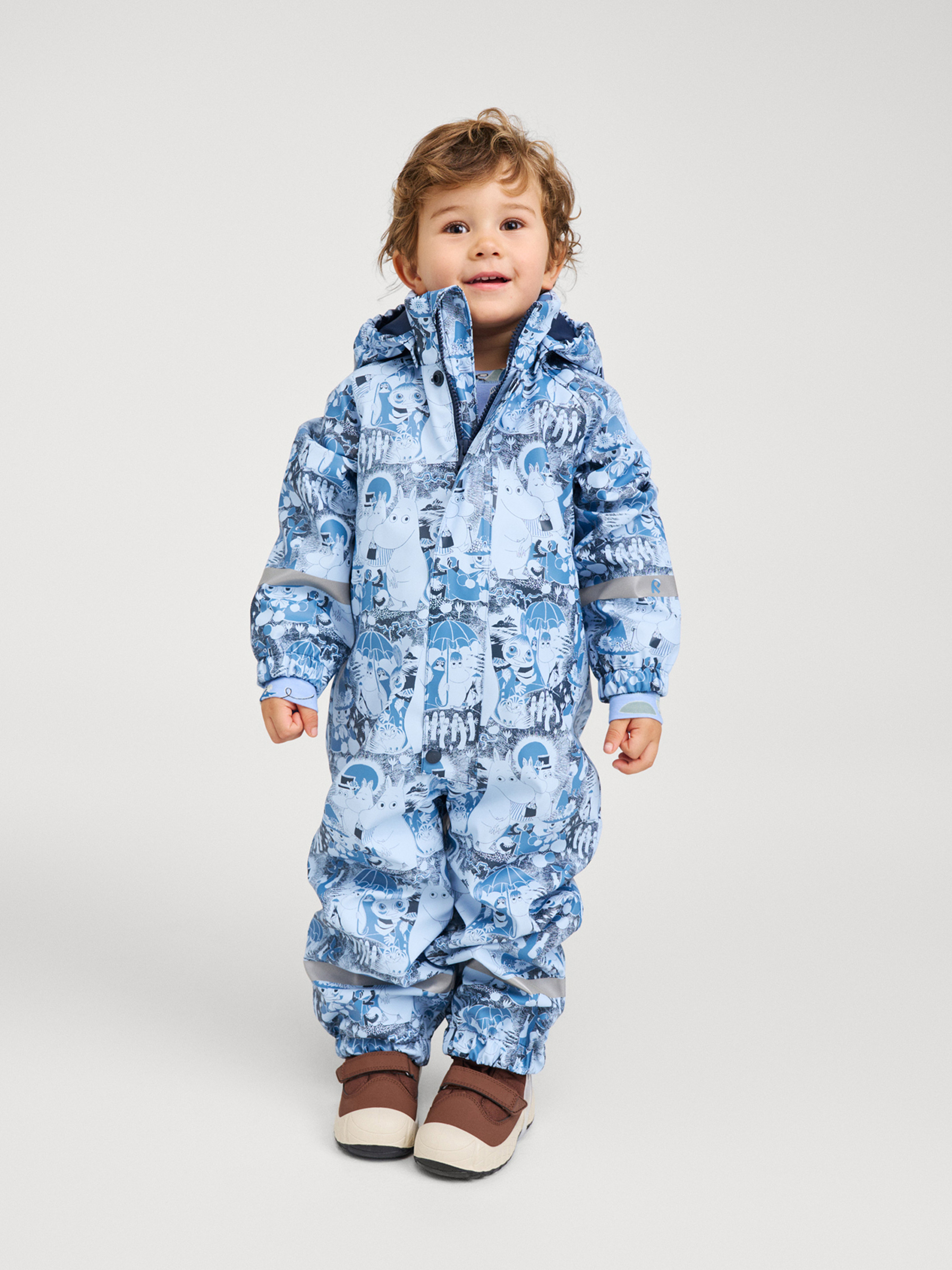 Reima Moomin Rapakko Gefütterter Regenoverall, Airy Blue, 98