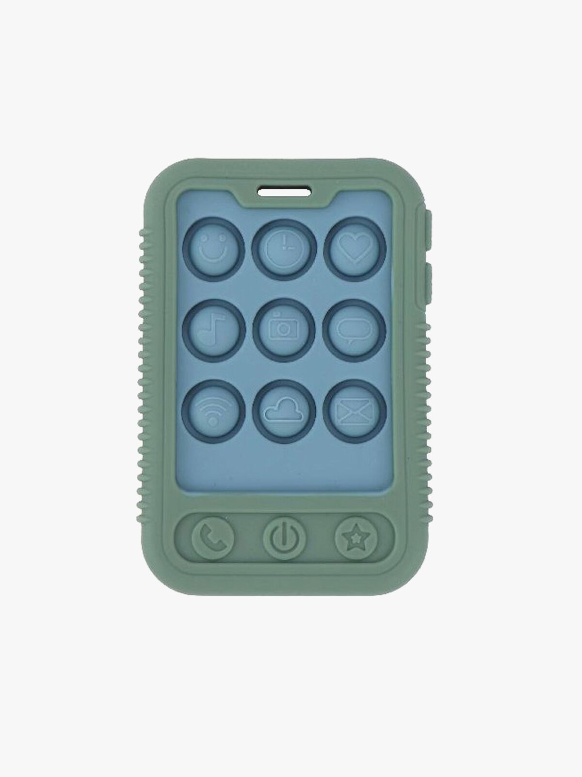 Nuby Phone Popper Beißspielzeug, Grün/Blau