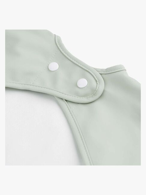 Done By Deer Langärmliges Lätzchen mit Tasche Croco, Green