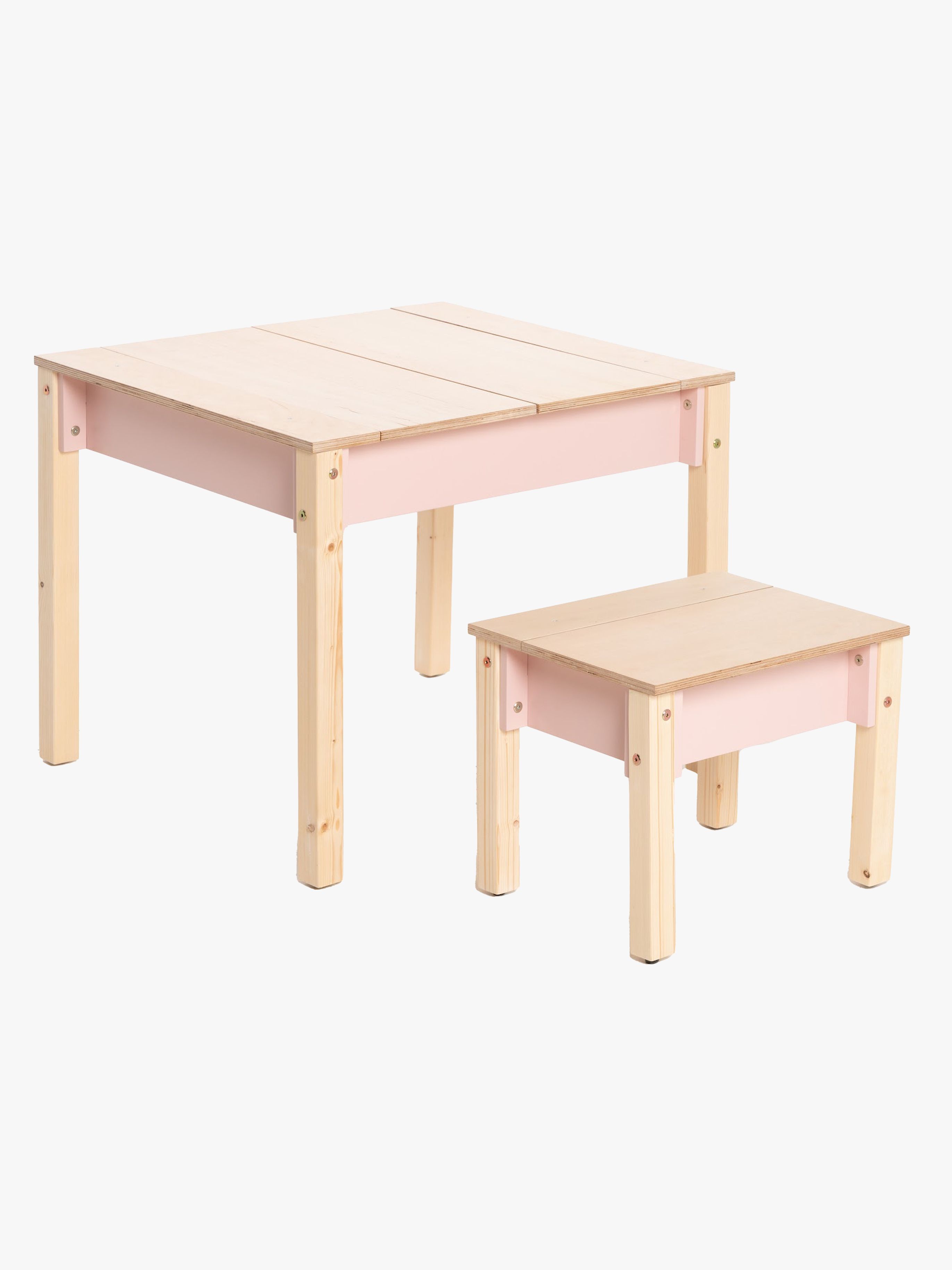 Smart Stauraum Tisch mit Stuhl, Rosa
