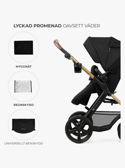 Kinderkraft MOOV 2 3-in-1 Kombikinderwagen, Pure Black
