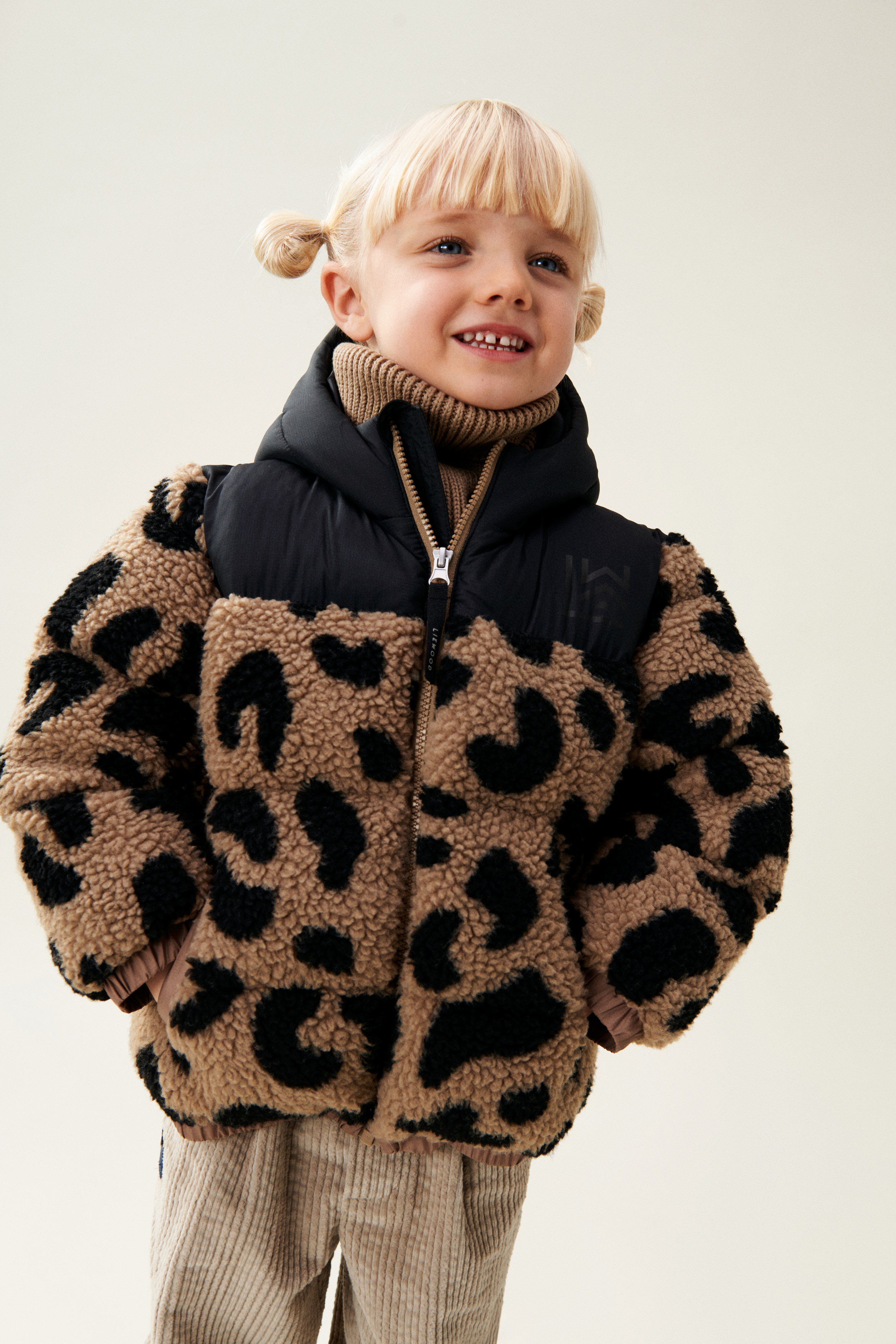 LIEWOOD Niko Fleecejacke, Mega Leo/Oat Mix, 128