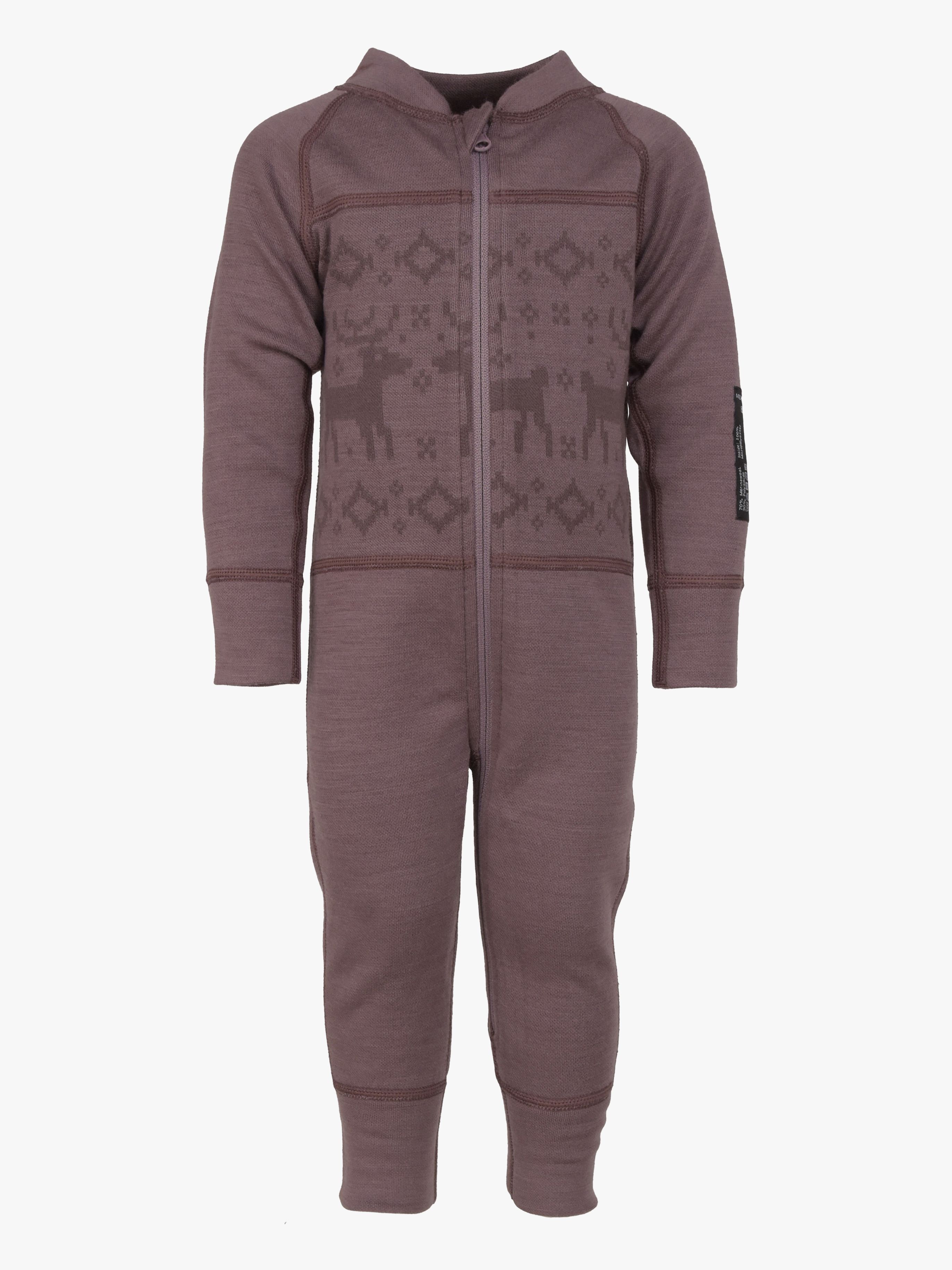 Lindberg Kåbdalis Merino Thermounterwäsche-Einteiler Merinomix, Dusty Mauve, 62-68
