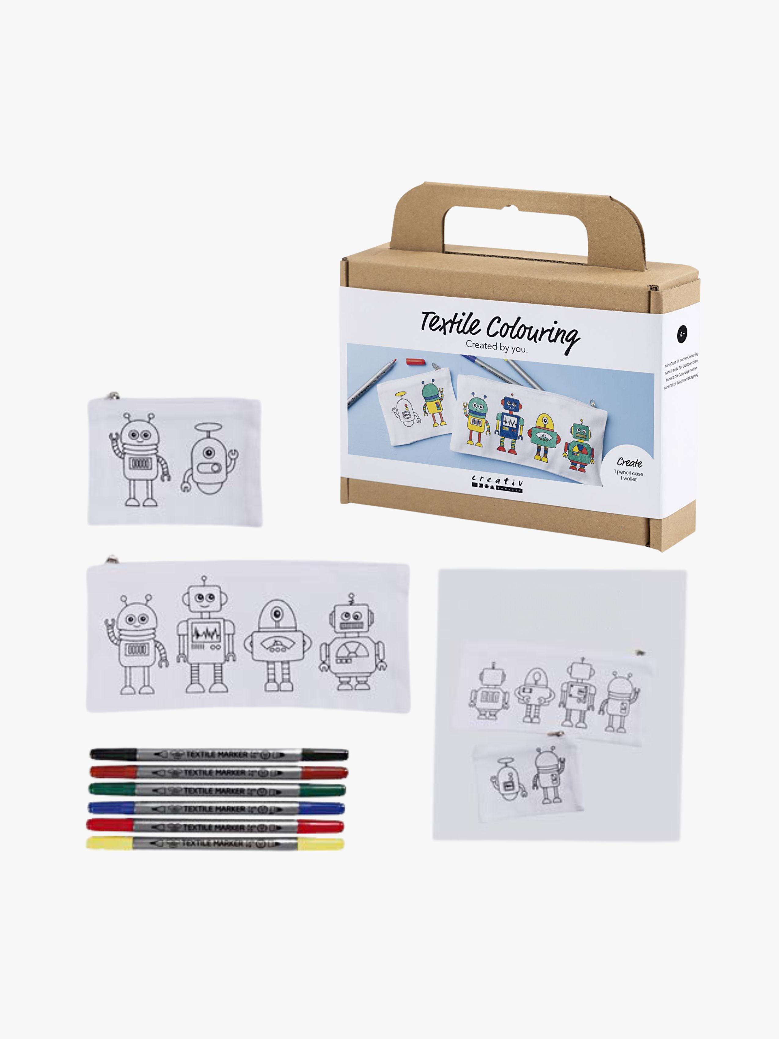 DIY Kreativset Textilmalen Roboter
