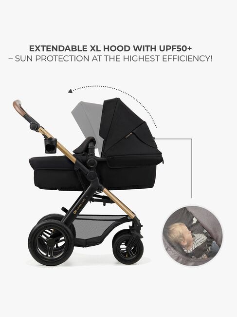 Kinderkraft MOOV 2 4-in-1 Air Kombikinderwagen, Pure Black