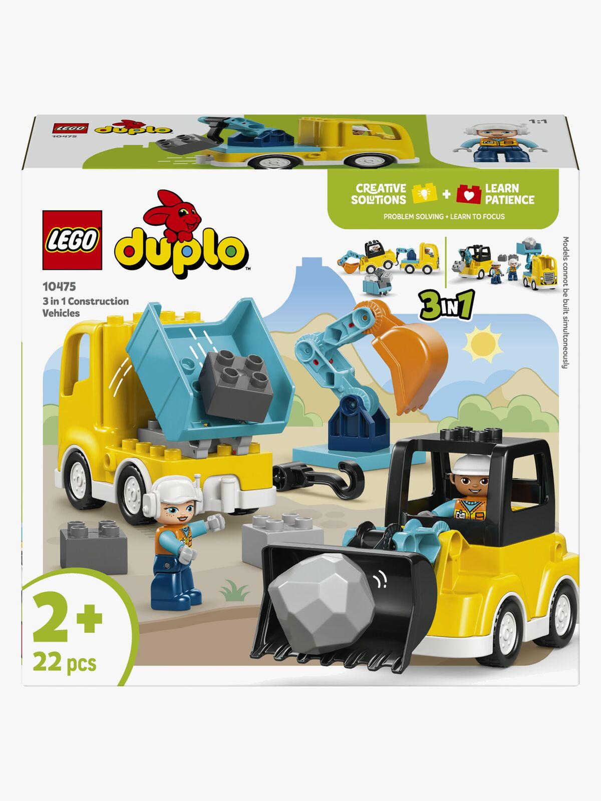LEGO DUPLO Town 10475 Baufahrzeuge – 3-in-1-Set