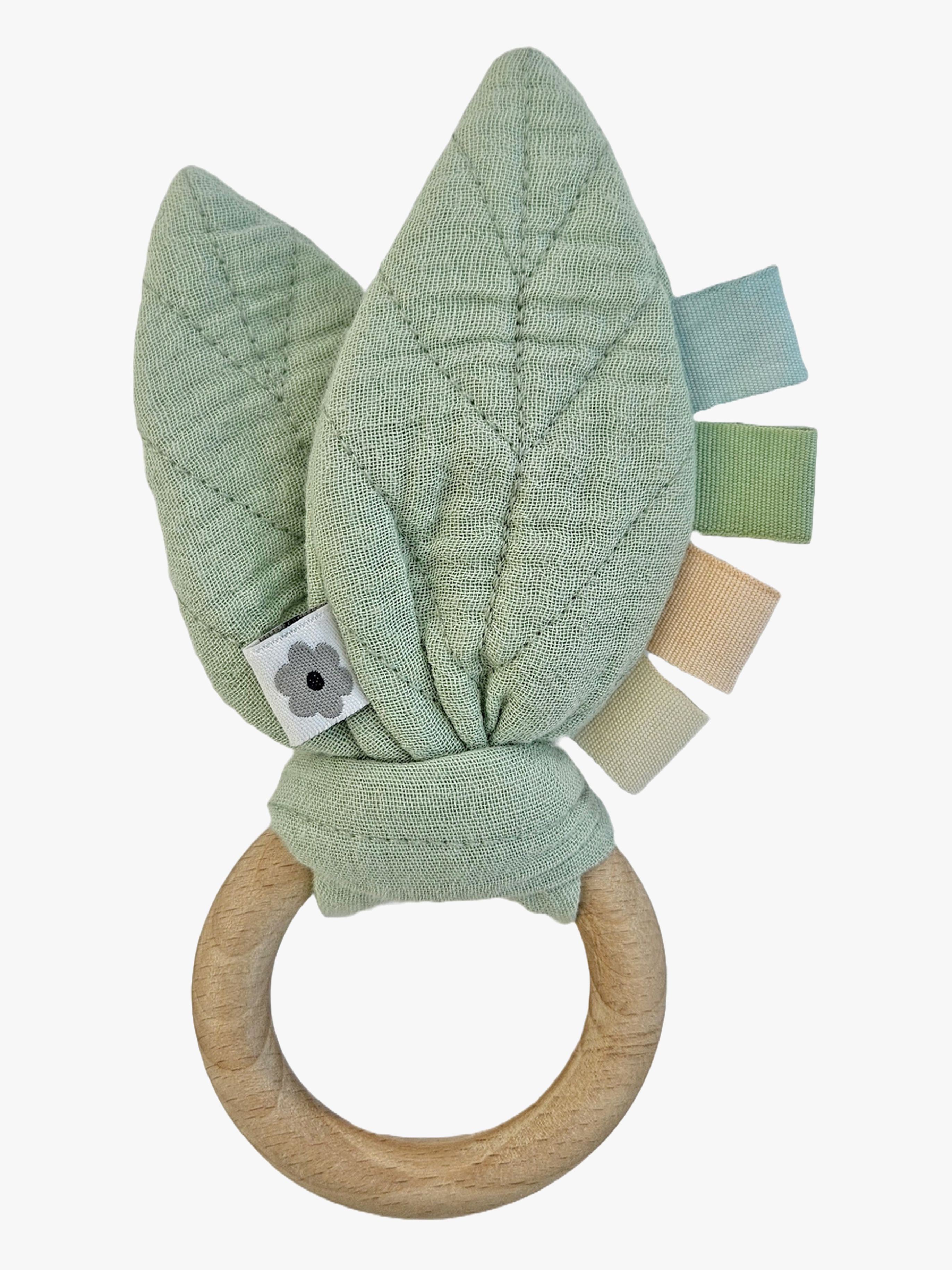 Summerville Organic Aktivitätsspielzeug Raschelndes Blatt, Cameo Green, Babyspielzeug
