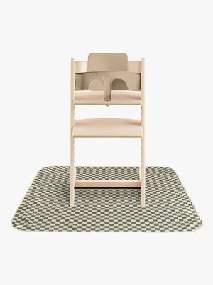 Mushie Bodenschutz für Hochstuhl, Olive Check