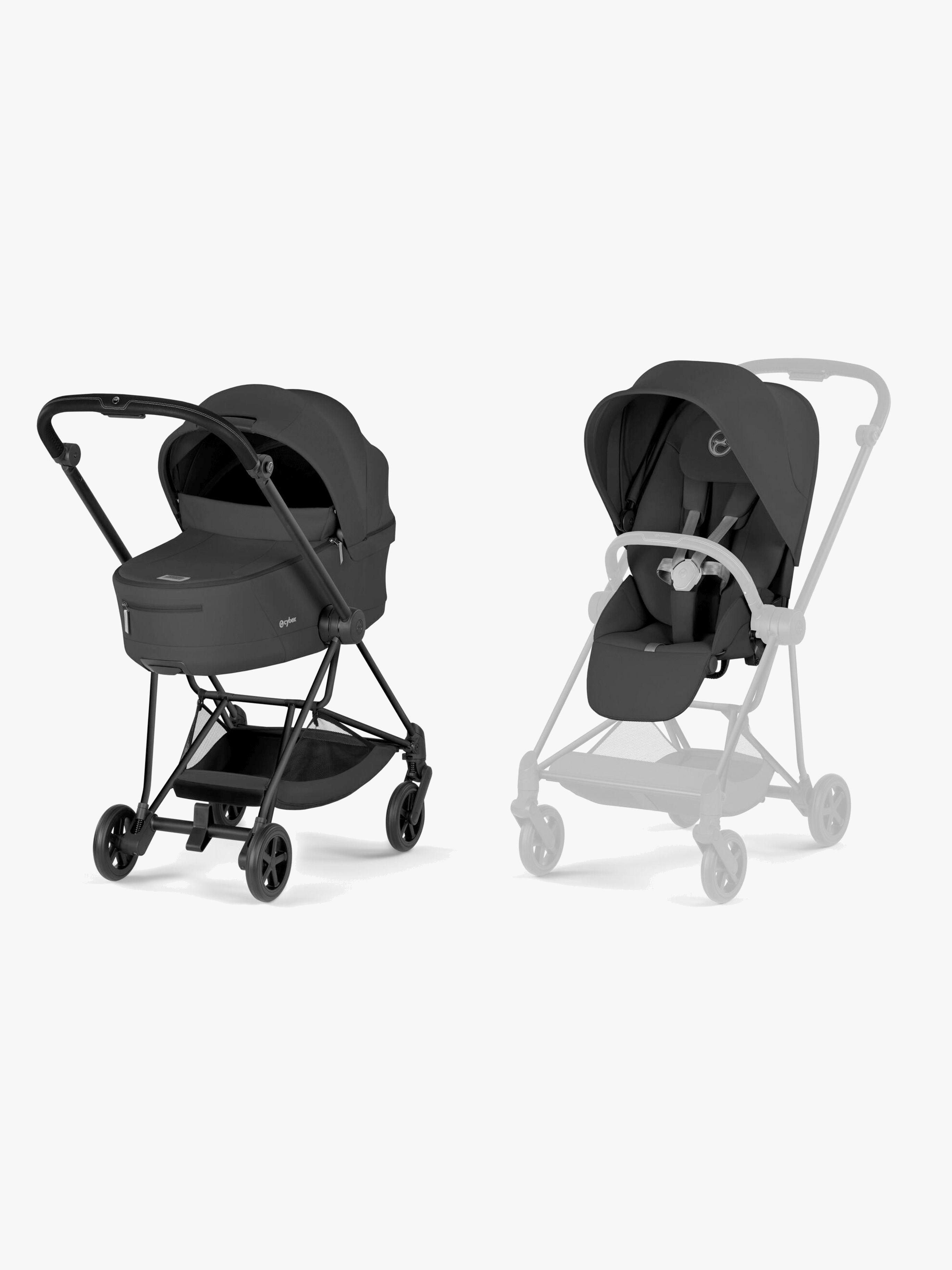 MIOS Comfort Kombikinderwagen, Matt Black / Sepia Black