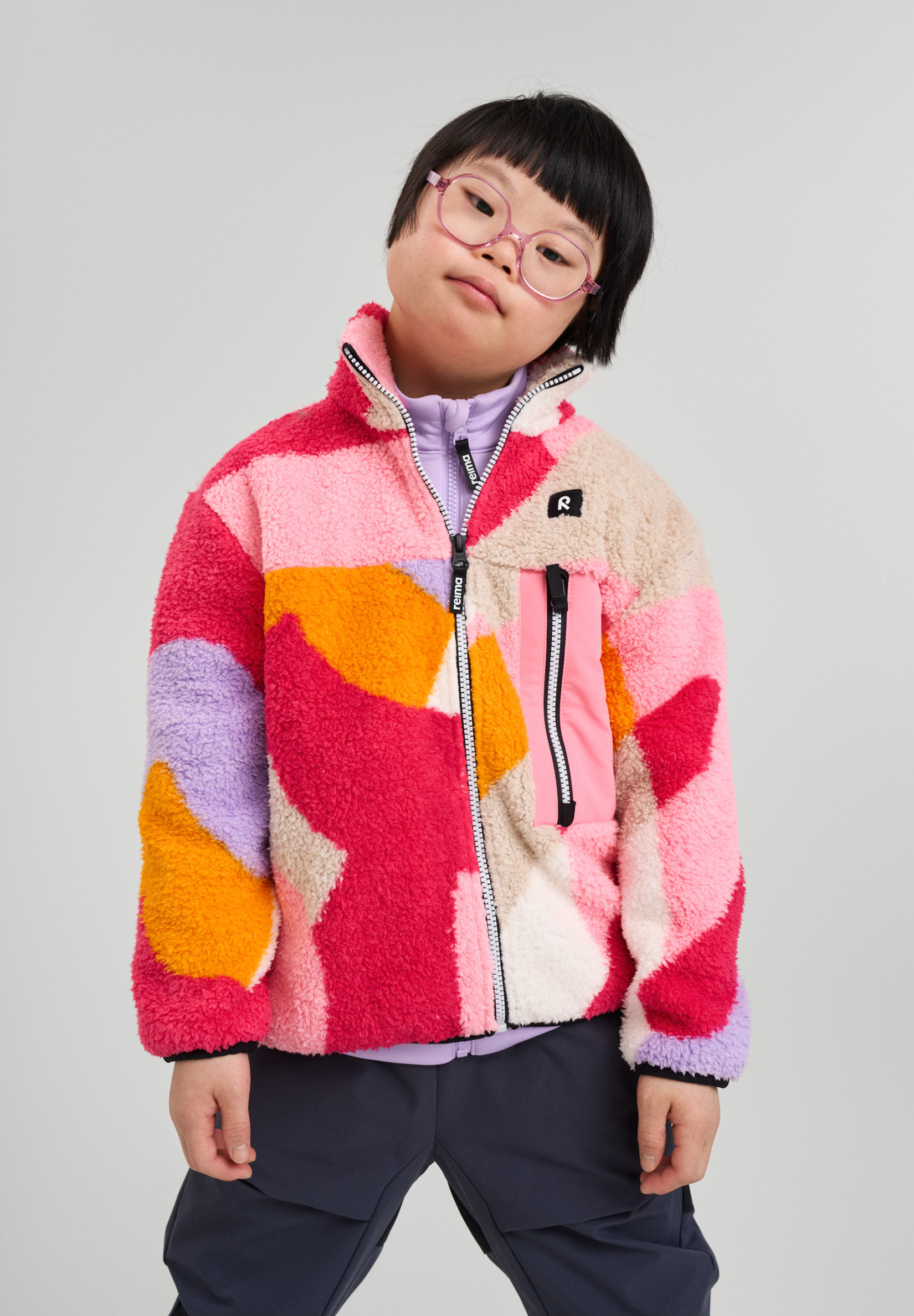 Turilas Fleecejacke, Bright Berry, 152