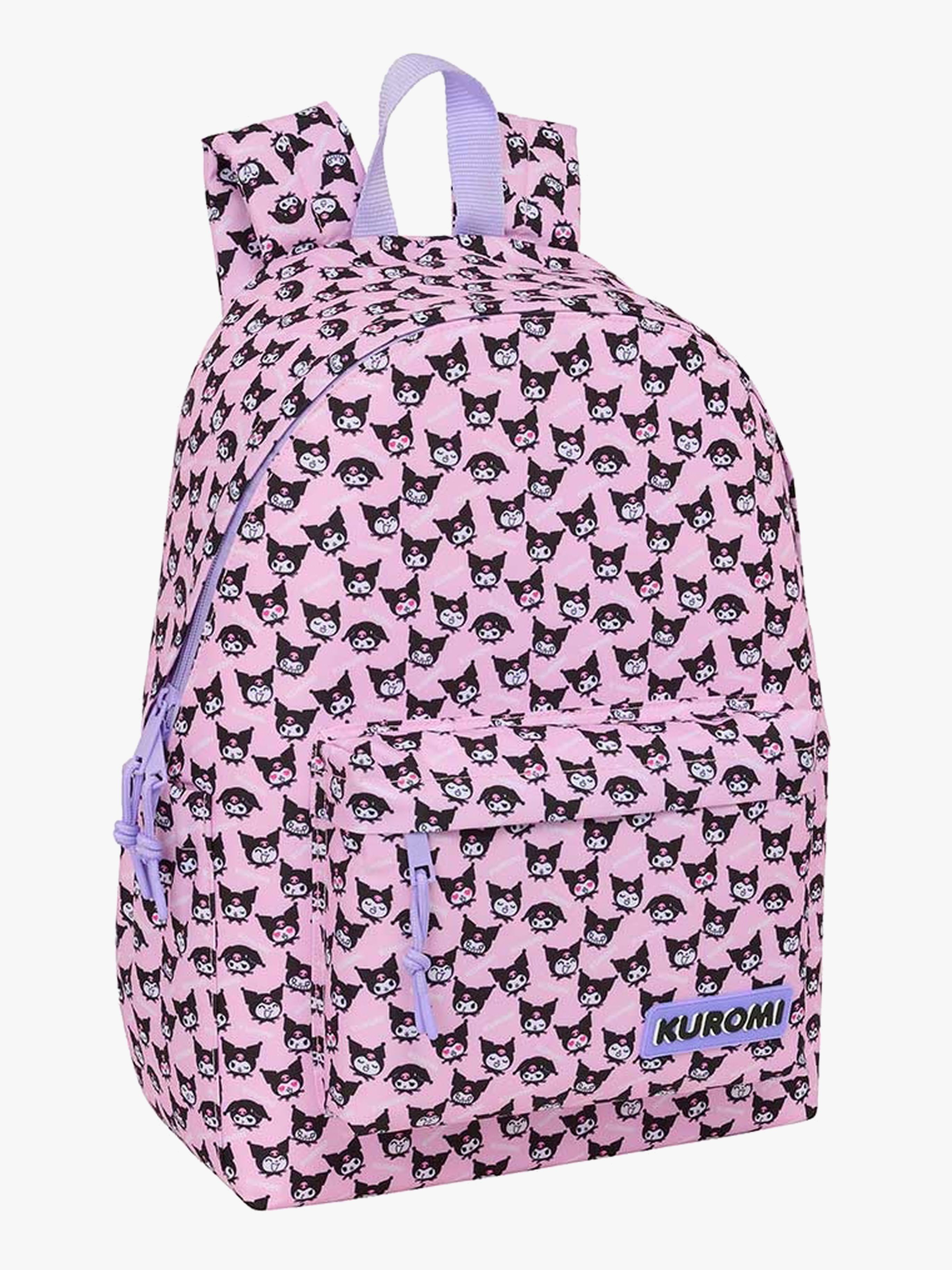 Hello Kitty Kuromi 14,1" Laptop Kinder Rucksack 17L, Lila/Pink
