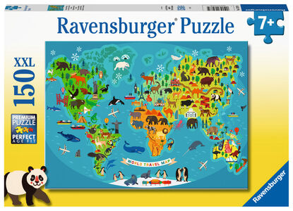 Ravensburger Puzzle Tiere Weltkarte 150 Teile
