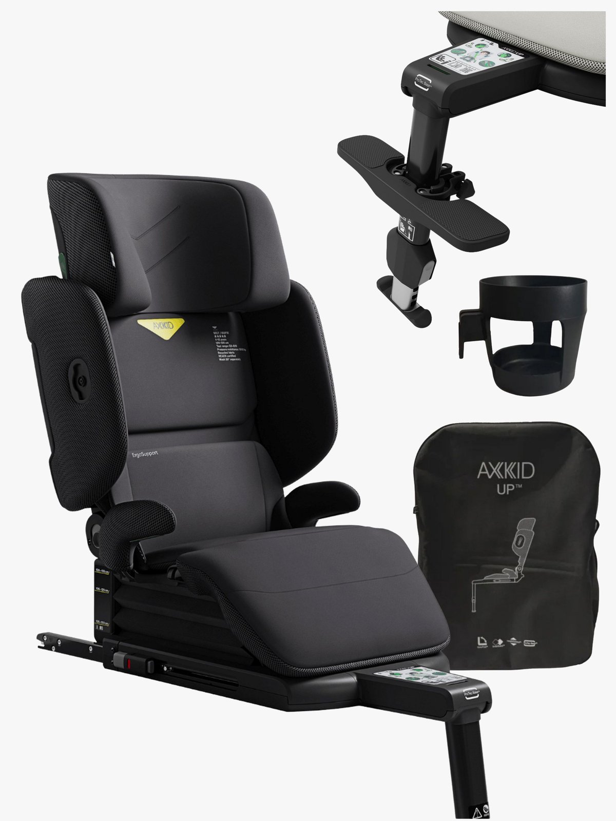 Axkid Up Kindersitz inkl. Zubehör, Arctic Mist Grey