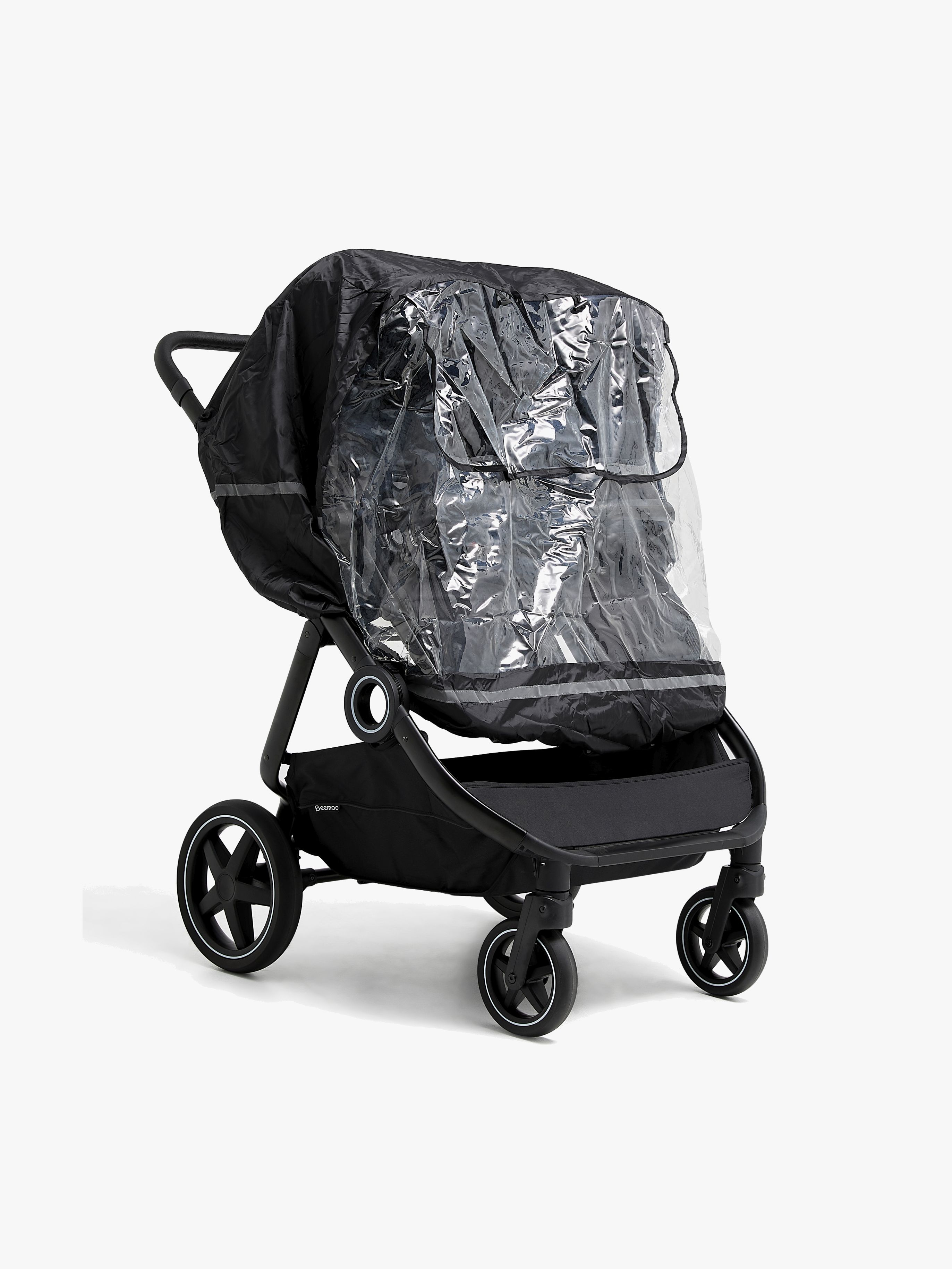Beemoo Regenschutz Geschwisterwagen One-Way, Doppelkinderwagen