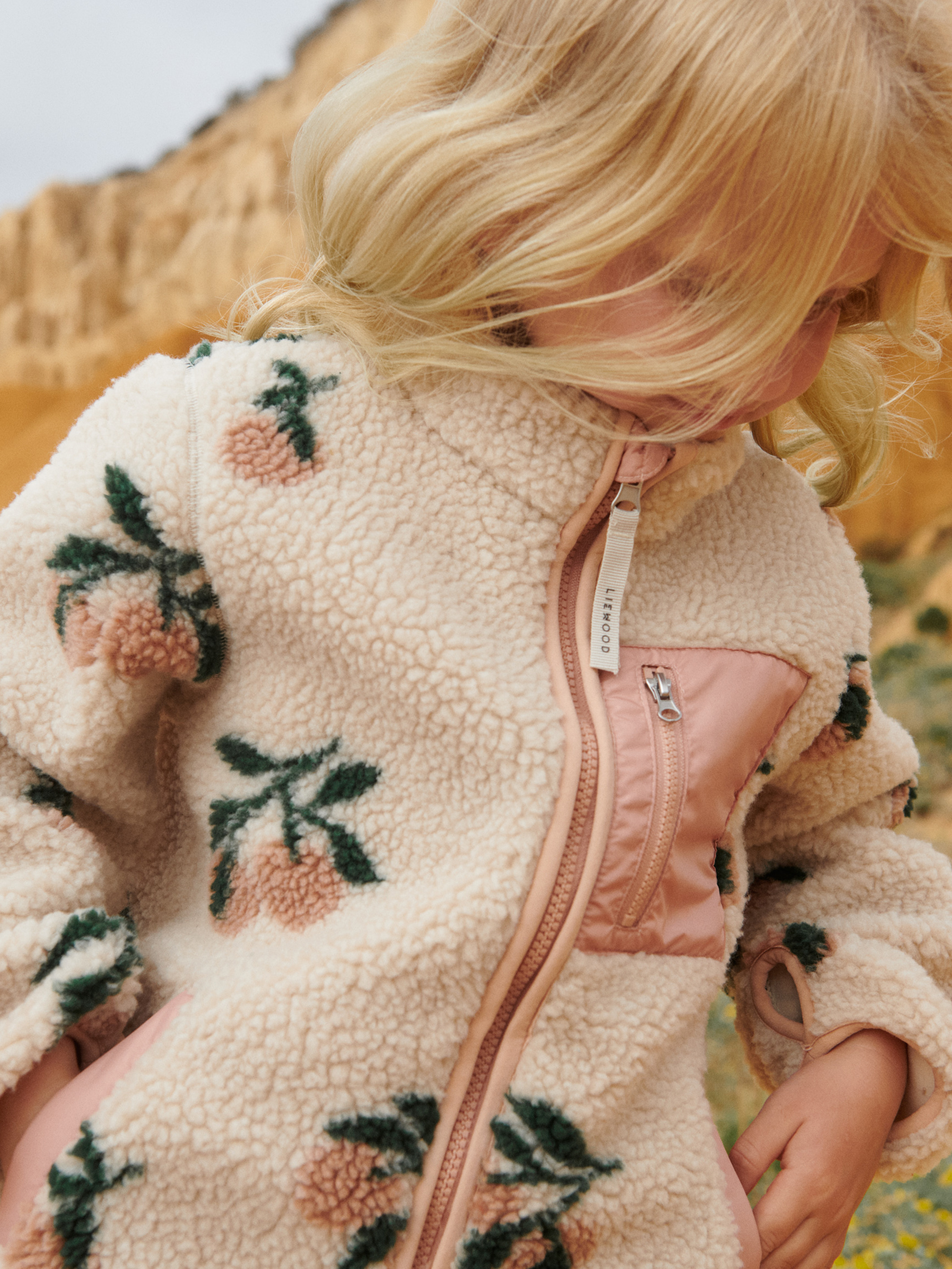 LIEWOOD Nolan Fleecejacke, Peach/Sea Shell, 116
