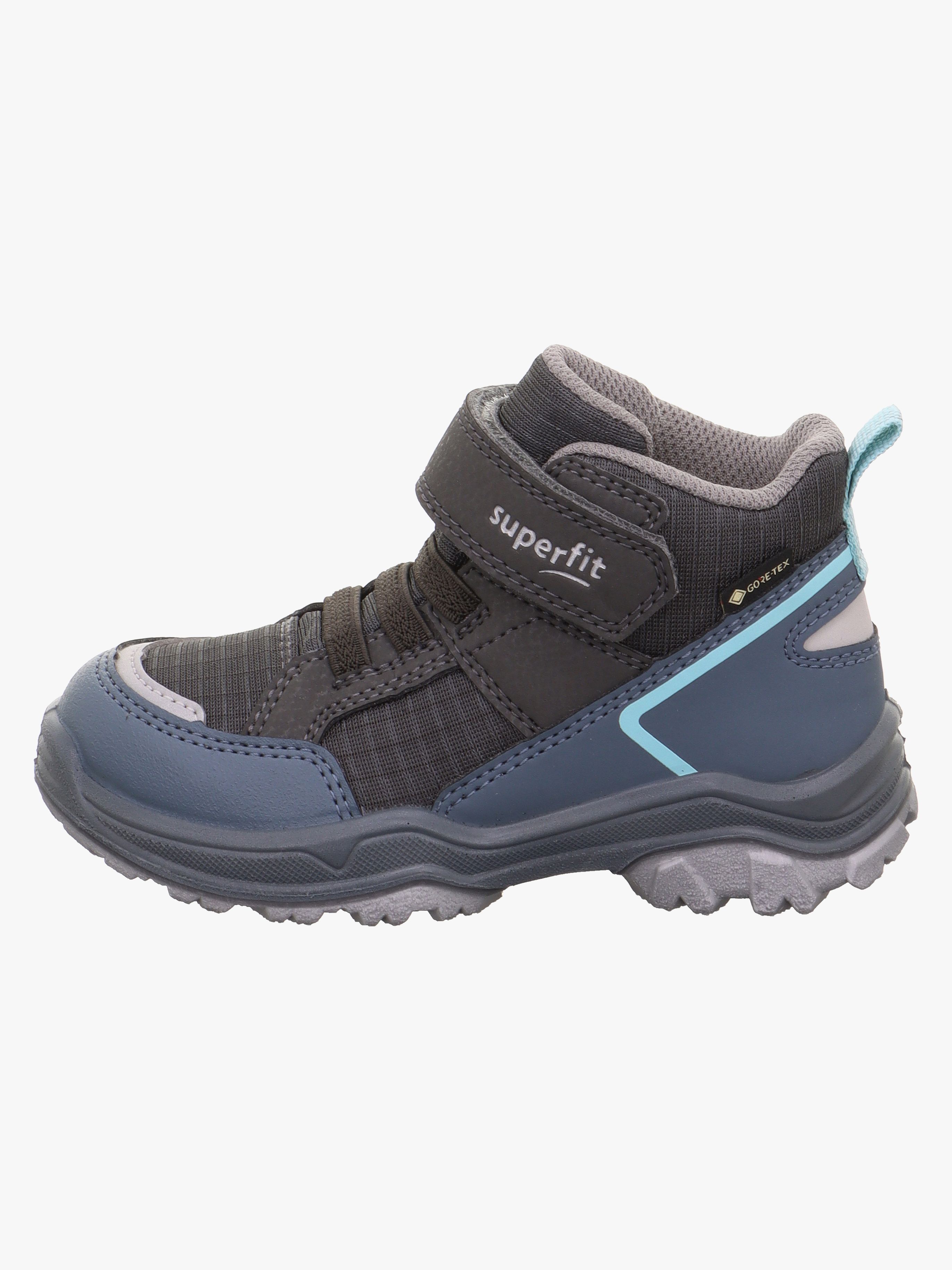 Superfit Jupiter GTX Wasserdichte Mid Kinder Sneaker, Grey/Blue, Kinderschuhe