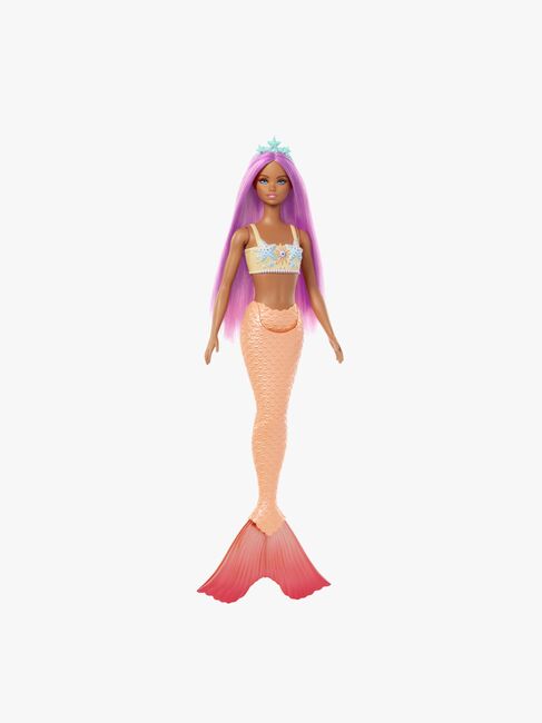 Barbie Puppe Meerjungfrau mit Bunten Haaren, Orange