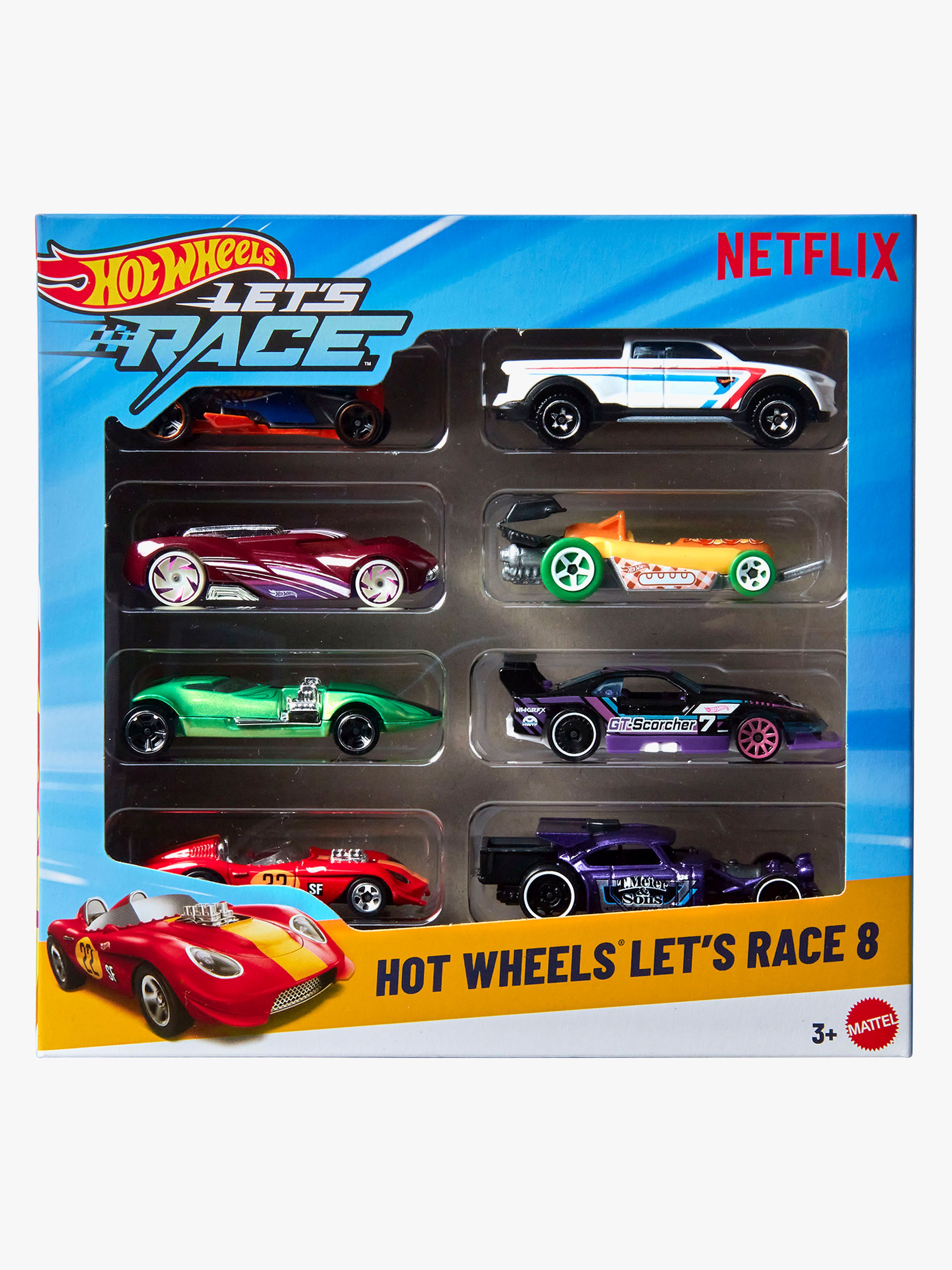 Netflix Let's Race Autos 1:64 8er-Pack