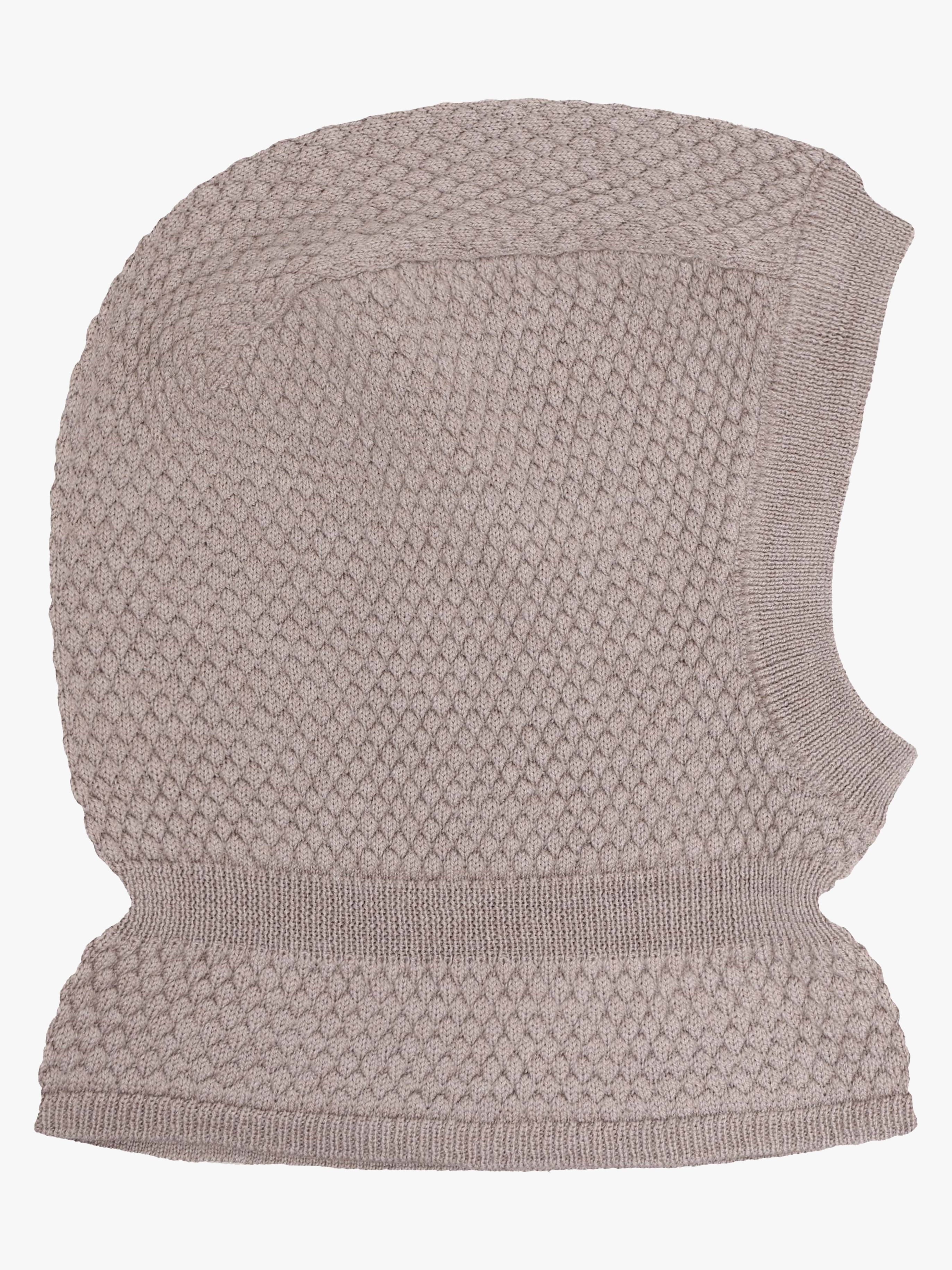 CeLaVi Gestrickte Schlupfmütze Merinowolle, Mocha Meringue Melange, 48