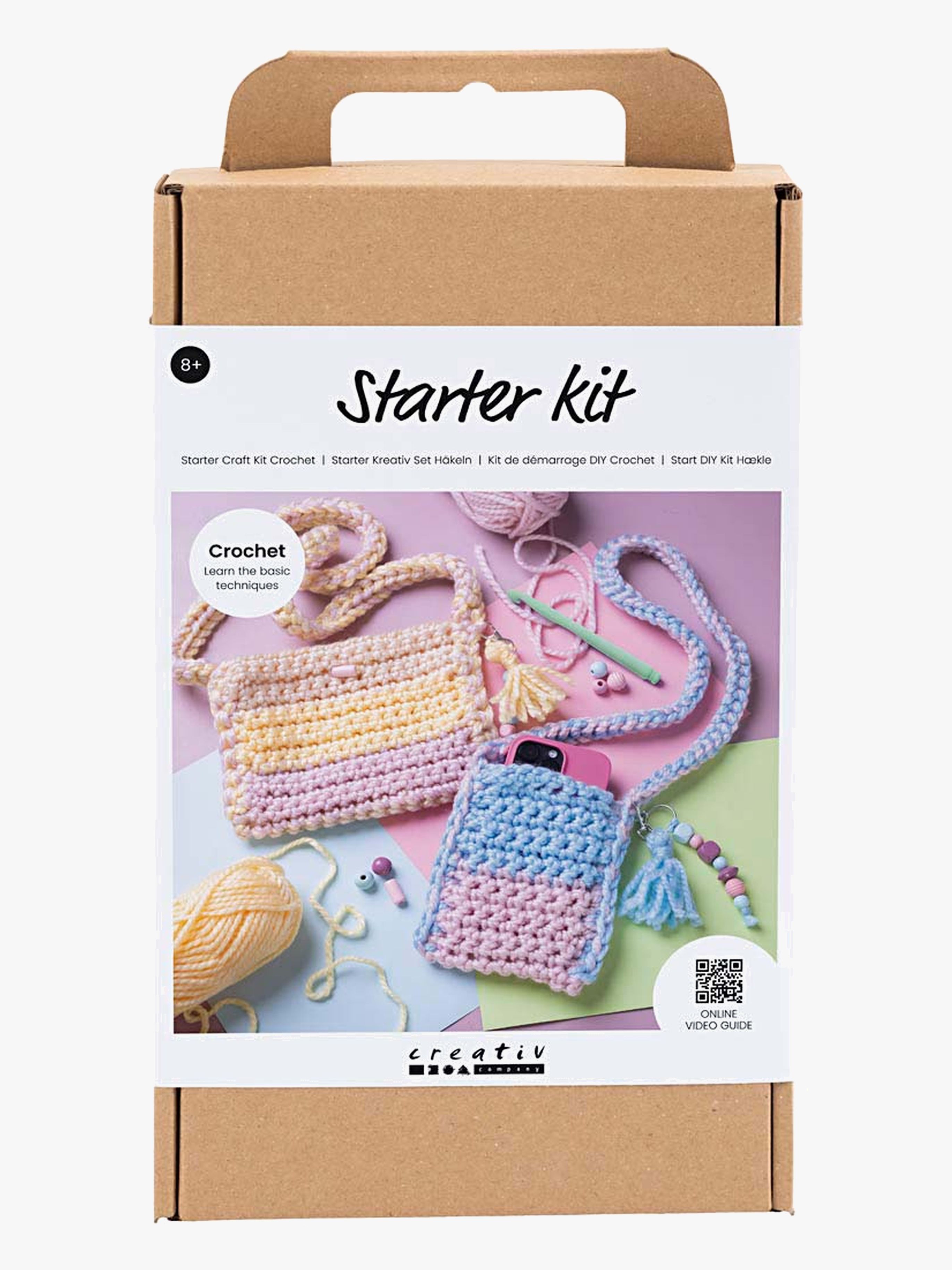 Creativ Company Starter-Set DIY-Set Häkeln Taschen