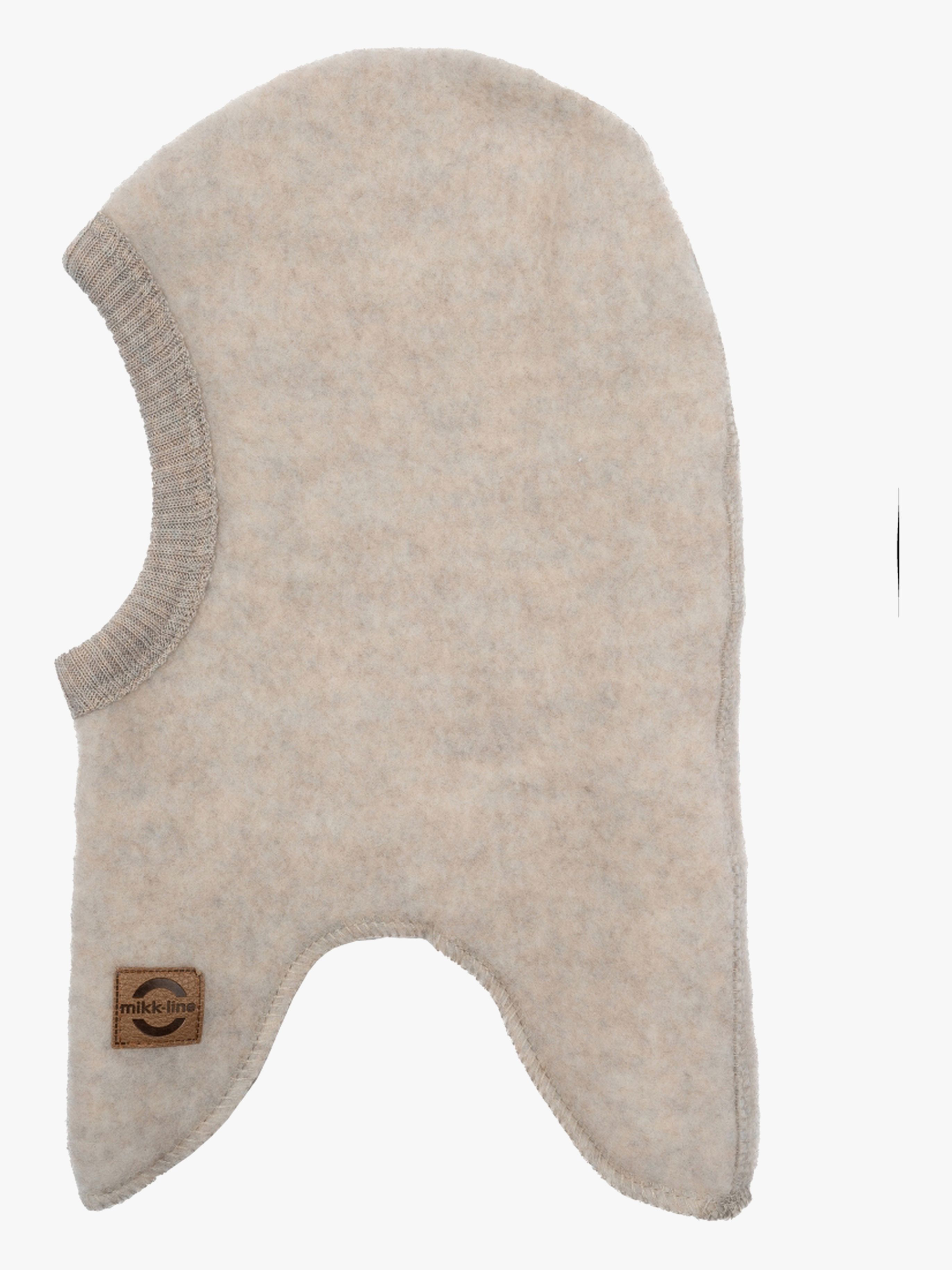 Mikk-Line Schlupfmütze Merinowolle, Melange Offwhite, 62-68
