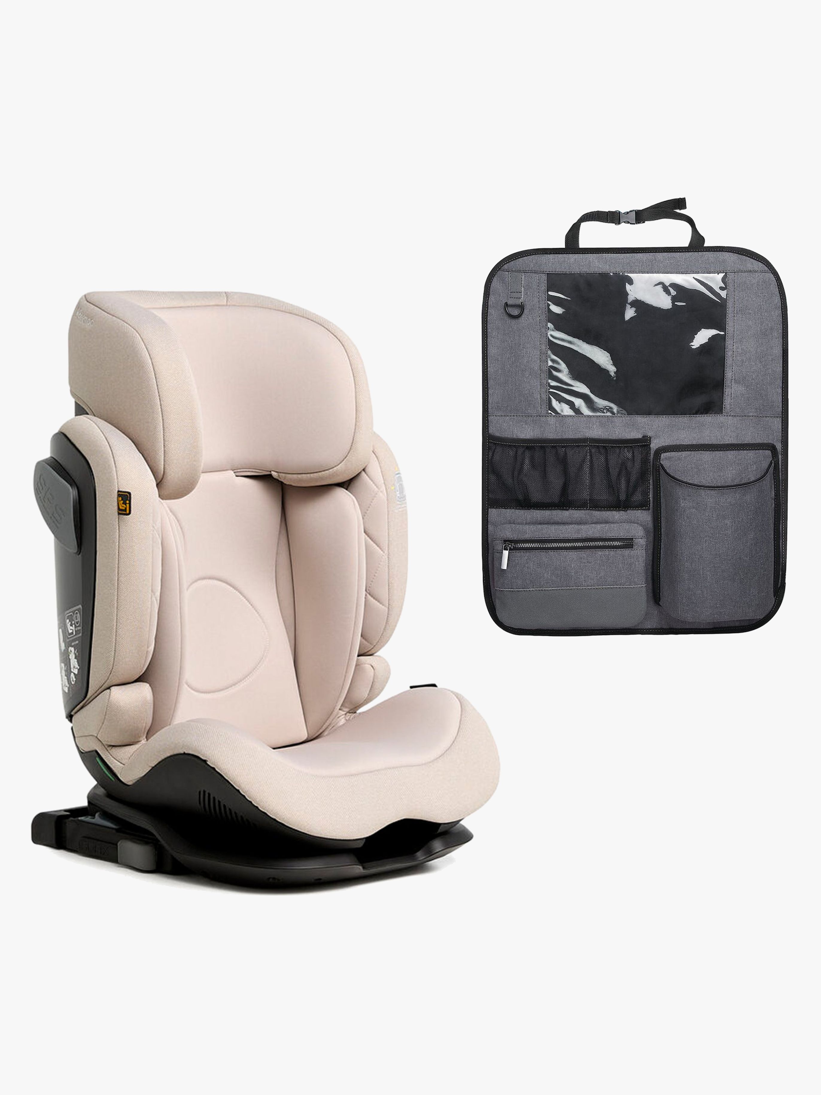 Recline i-Size Kindersitz inkl. Beemoo Deluxe Trittschutz, Oat