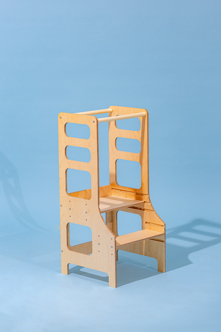 Duck Woodworks Verstellbarer Lernturm, Natur