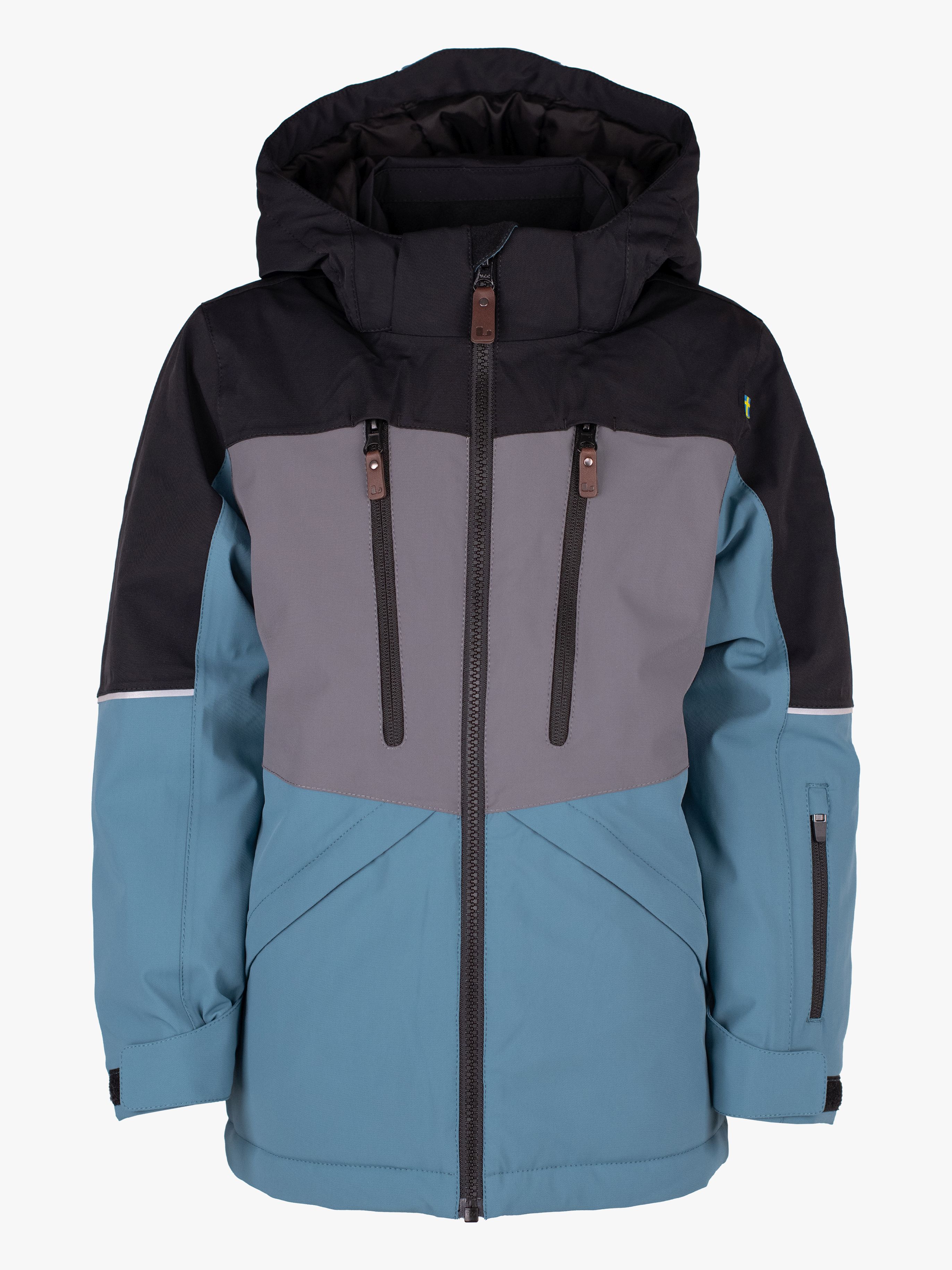 Alpine Winterjacke, Black / Turquiose, 170
