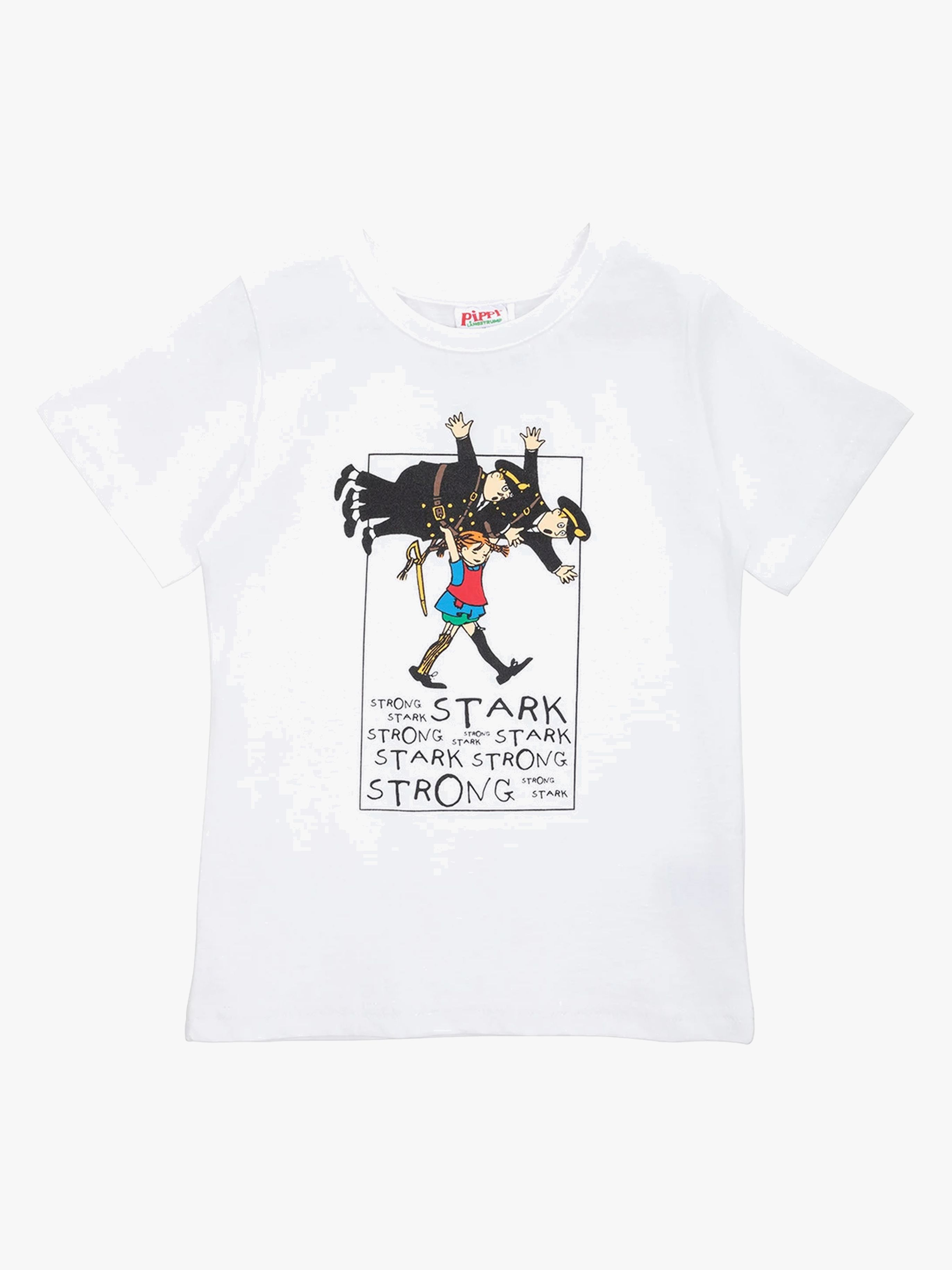 Pippi Langstrumpf  Stark T-Shirt, Weiß, 122-128