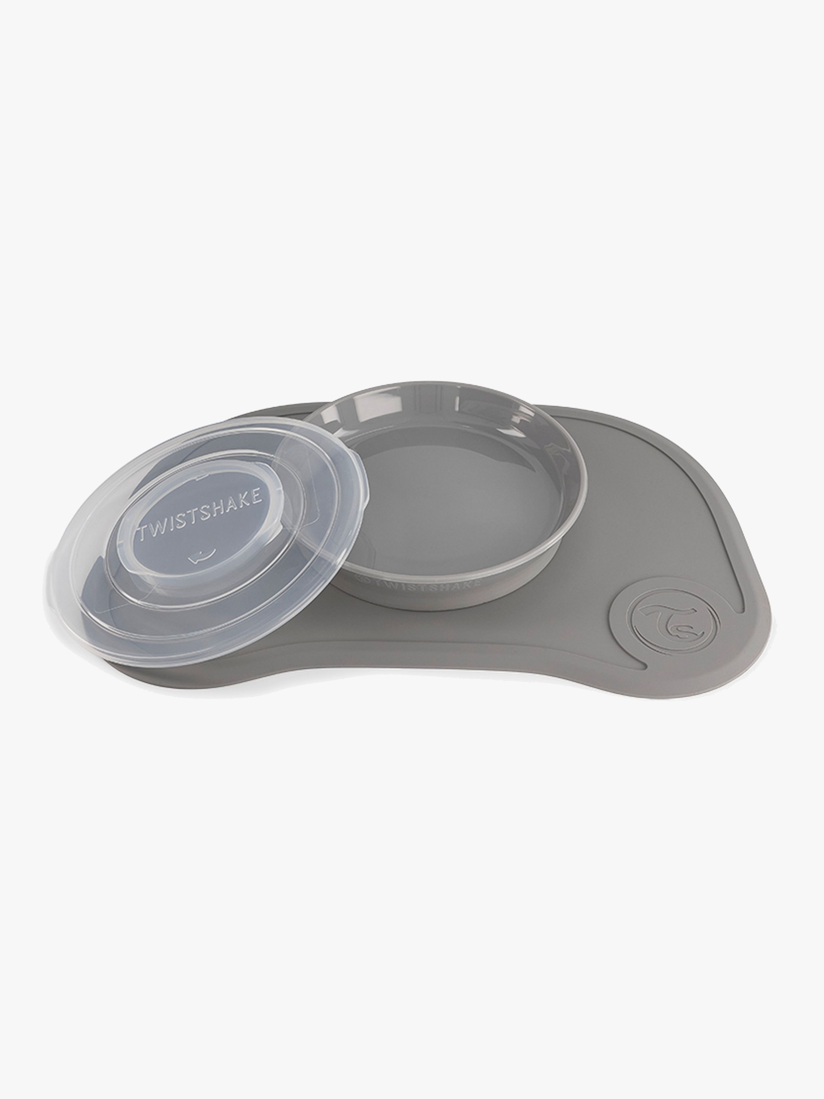 Clickmat Mini Teller + Unterlage, Grau