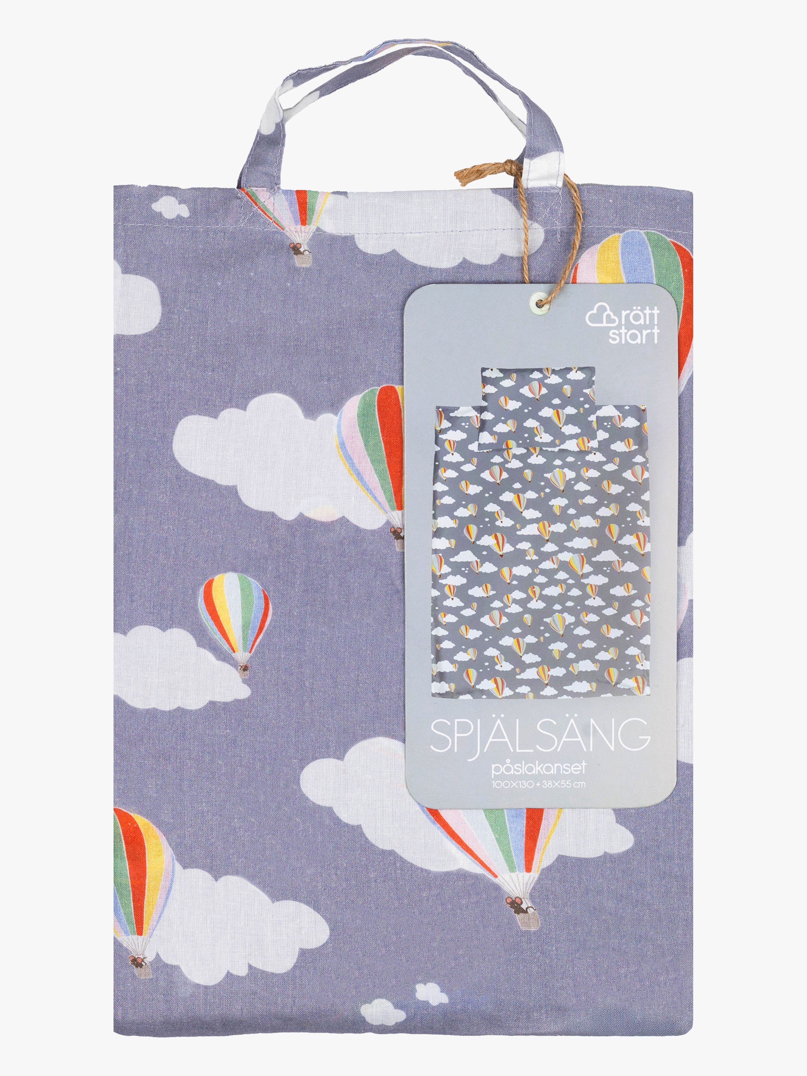 Bettwäsche Babybett 100x130 Luftballon 3-teilig, Mitternachtsblau