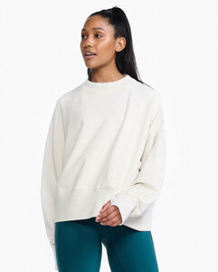 2XU Form Wide Hem Crew Pullover, Off White